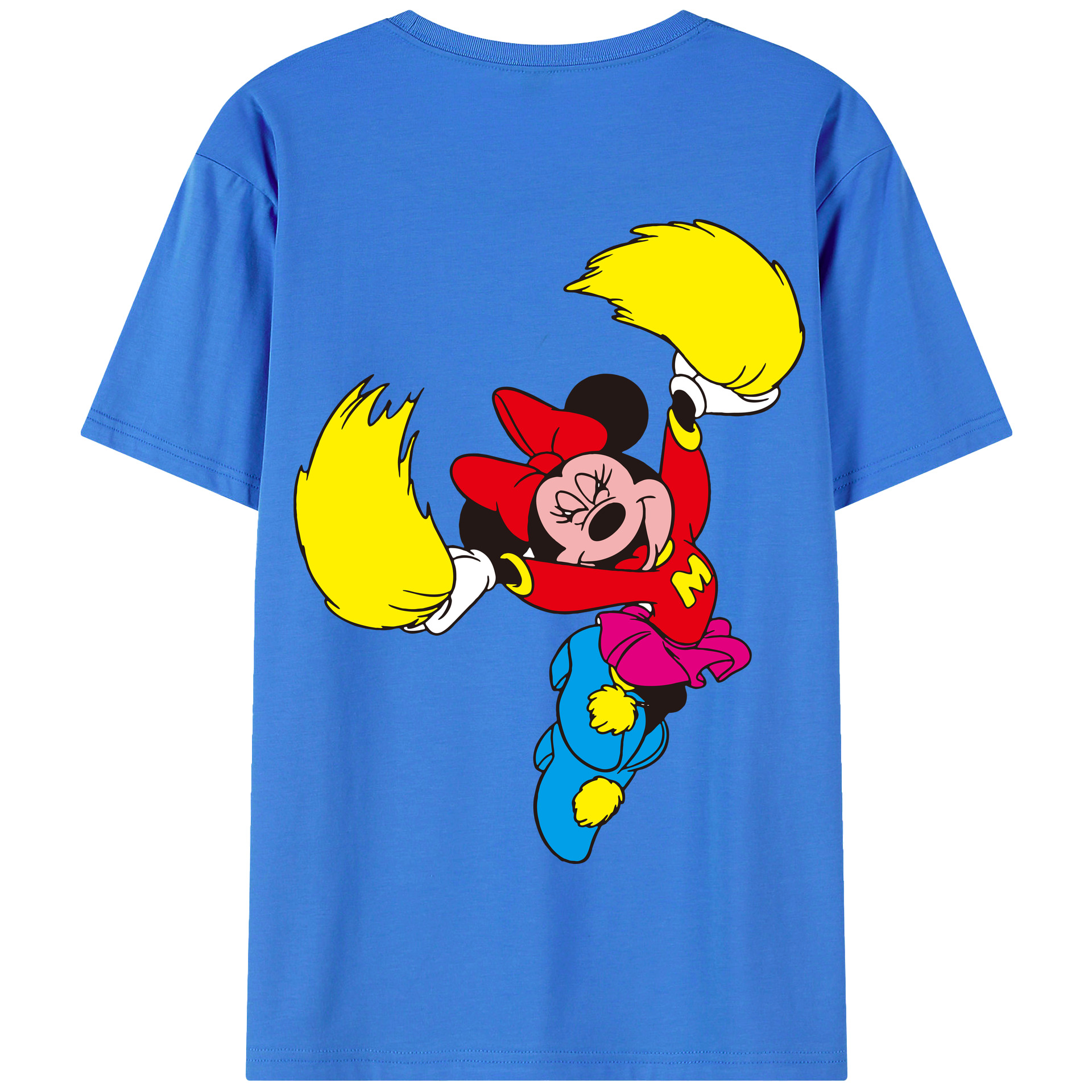 （画像用） ミッキーマウス Mickey Mouse 綿100％半袖Tシャツ（背面プリント）