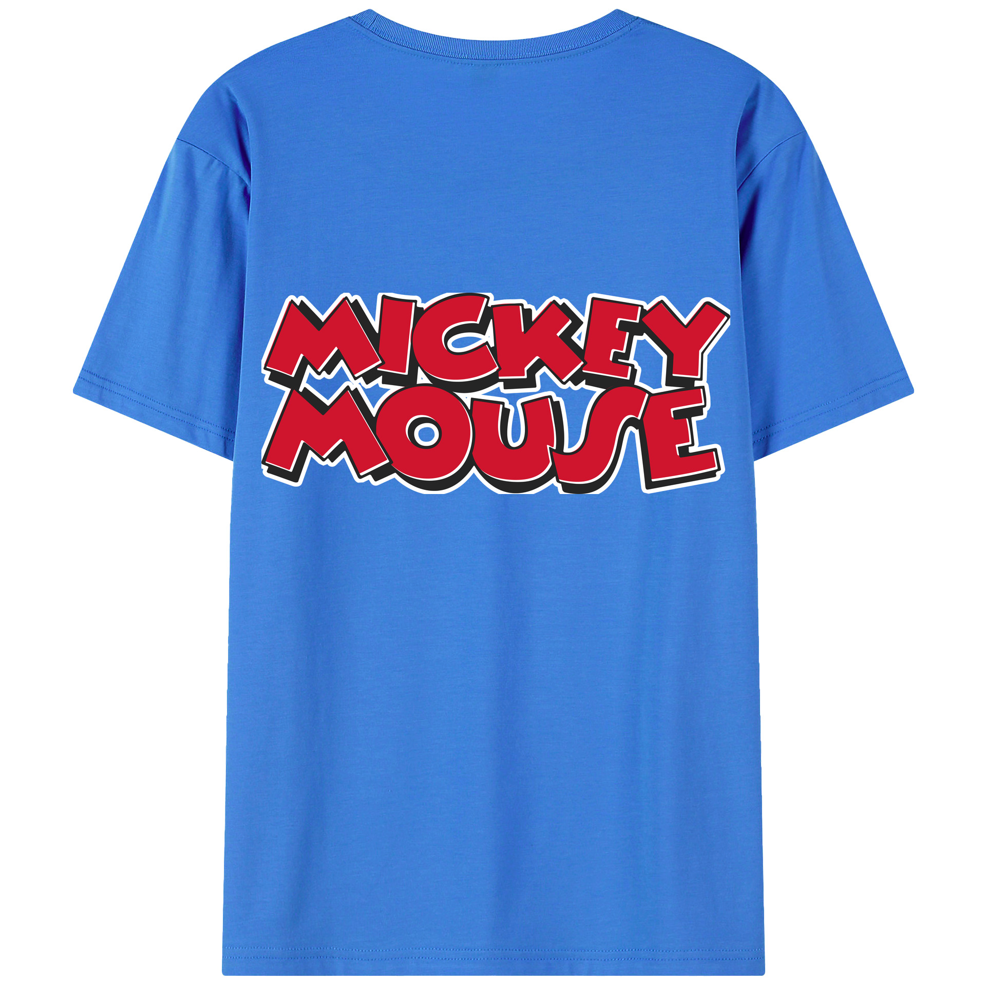 （画像用） ミッキーマウス Mickey Mouse 綿100％半袖Tシャツ（背面プリント）