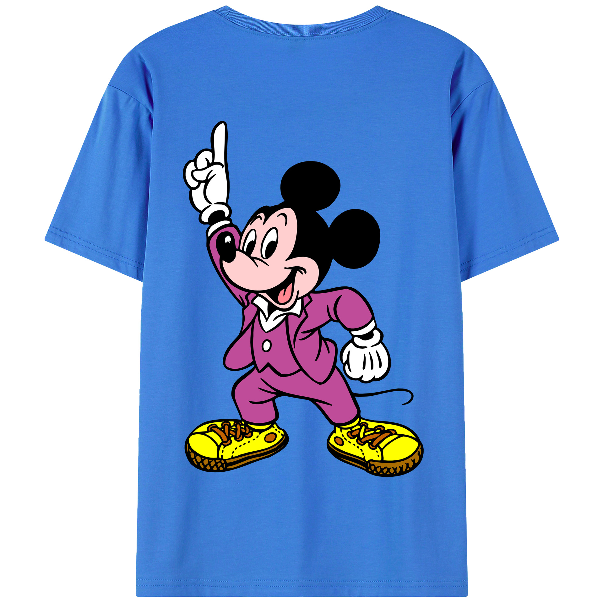 （画像用） ミッキーマウス Mickey Mouse 綿100％半袖Tシャツ（背面プリント）