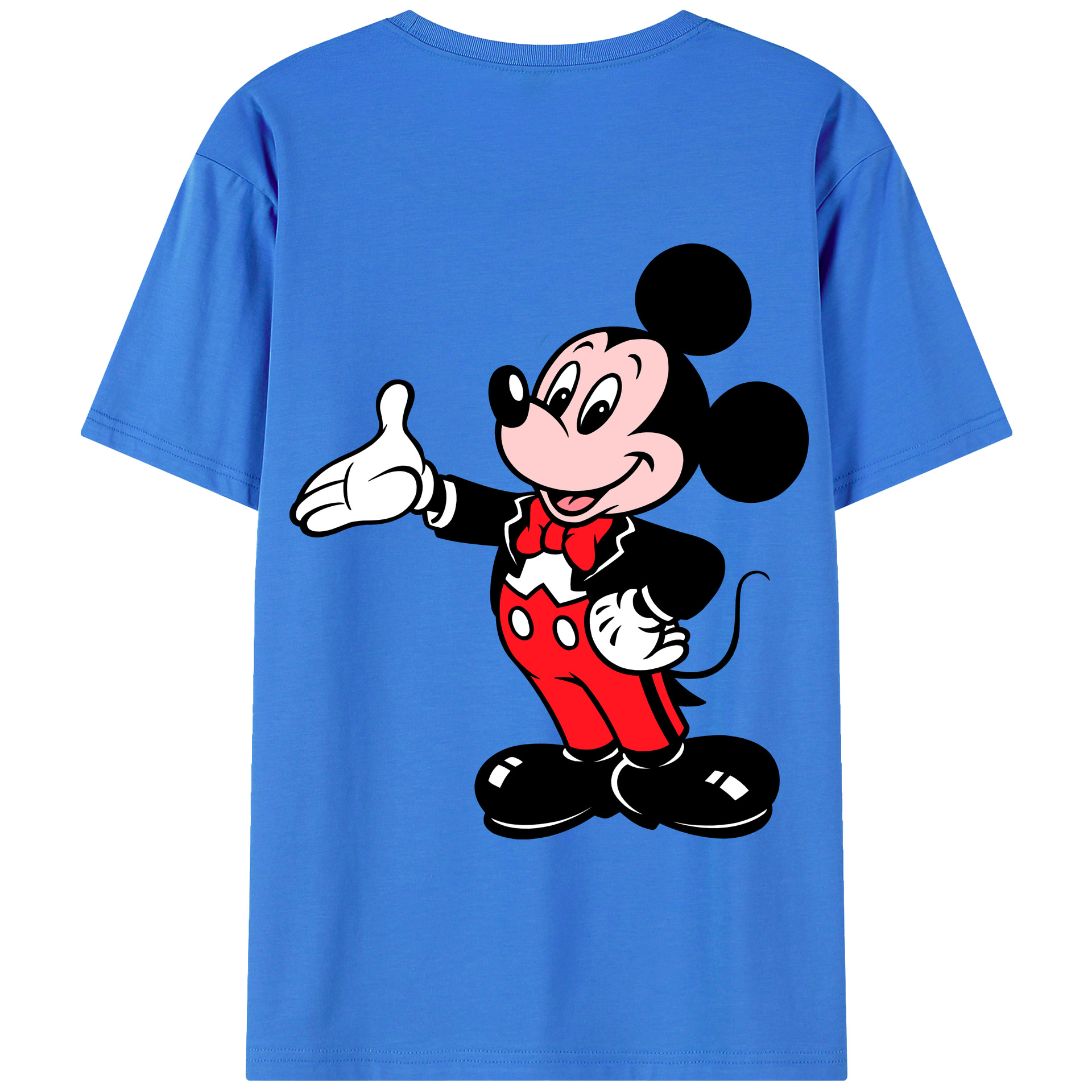 （画像用） ミッキーマウス Mickey Mouse 綿100％半袖Tシャツ（背面プリント）