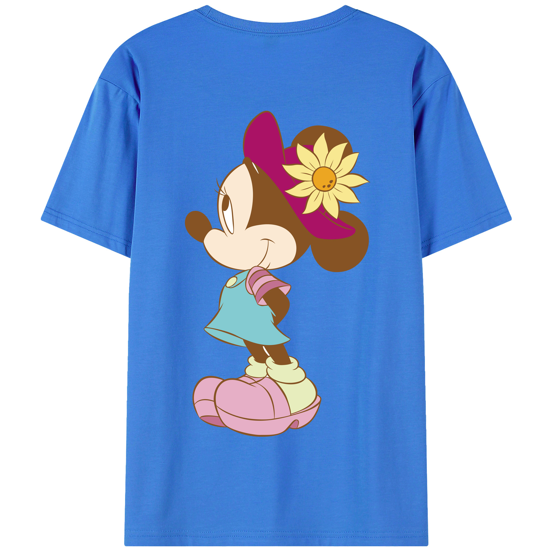 （画像用） ミッキーマウス Mickey Mouse 綿100％半袖Tシャツ（背面プリント）
