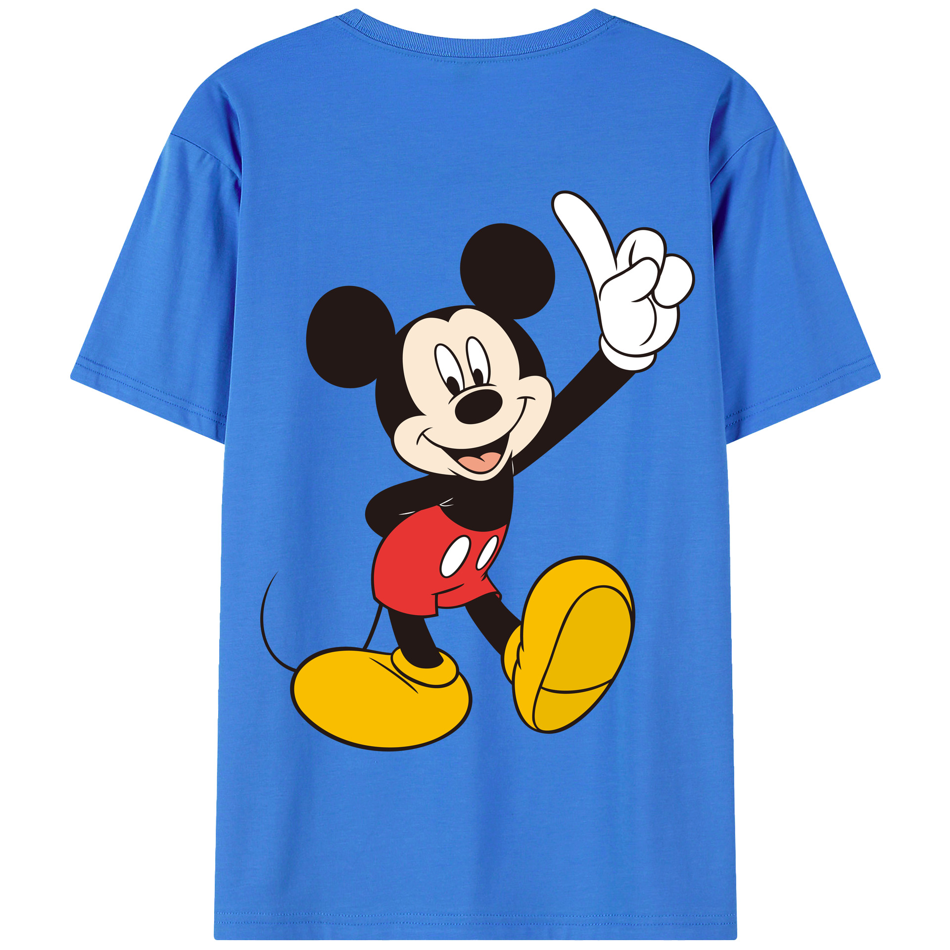 （画像用） ミッキーマウス Mickey Mouse 綿100％半袖Tシャツ（背面プリント）
