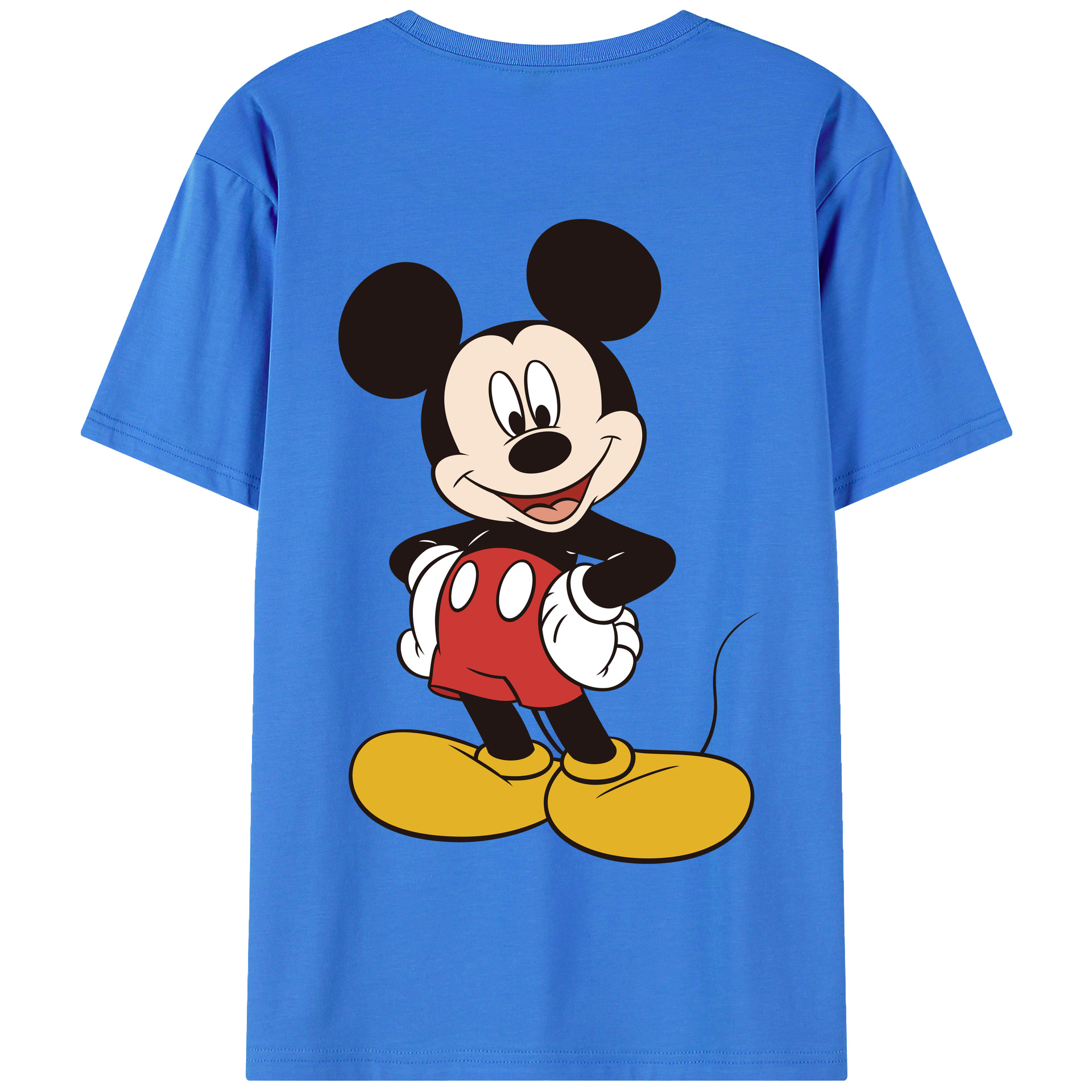 （画像用） ミッキーマウス Mickey Mouse 綿100％半袖Tシャツ（背面プリント）