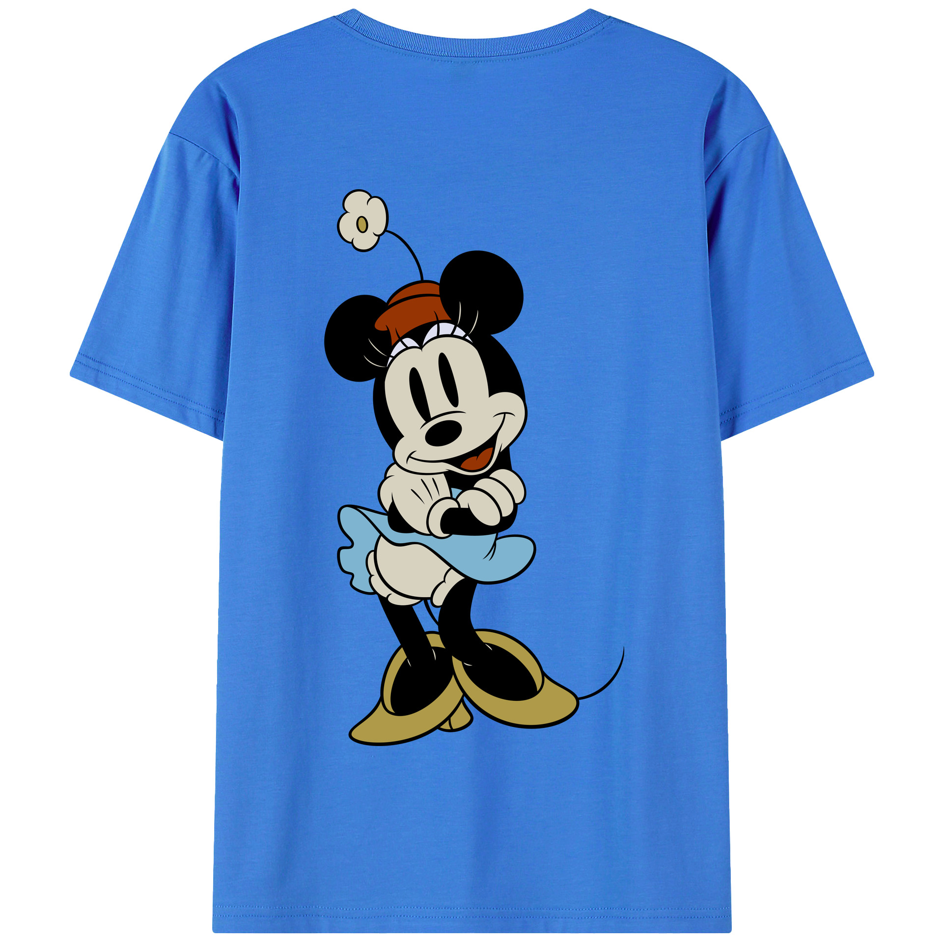（画像用） ミッキーマウス Mickey Mouse 綿100％半袖Tシャツ（背面プリント）