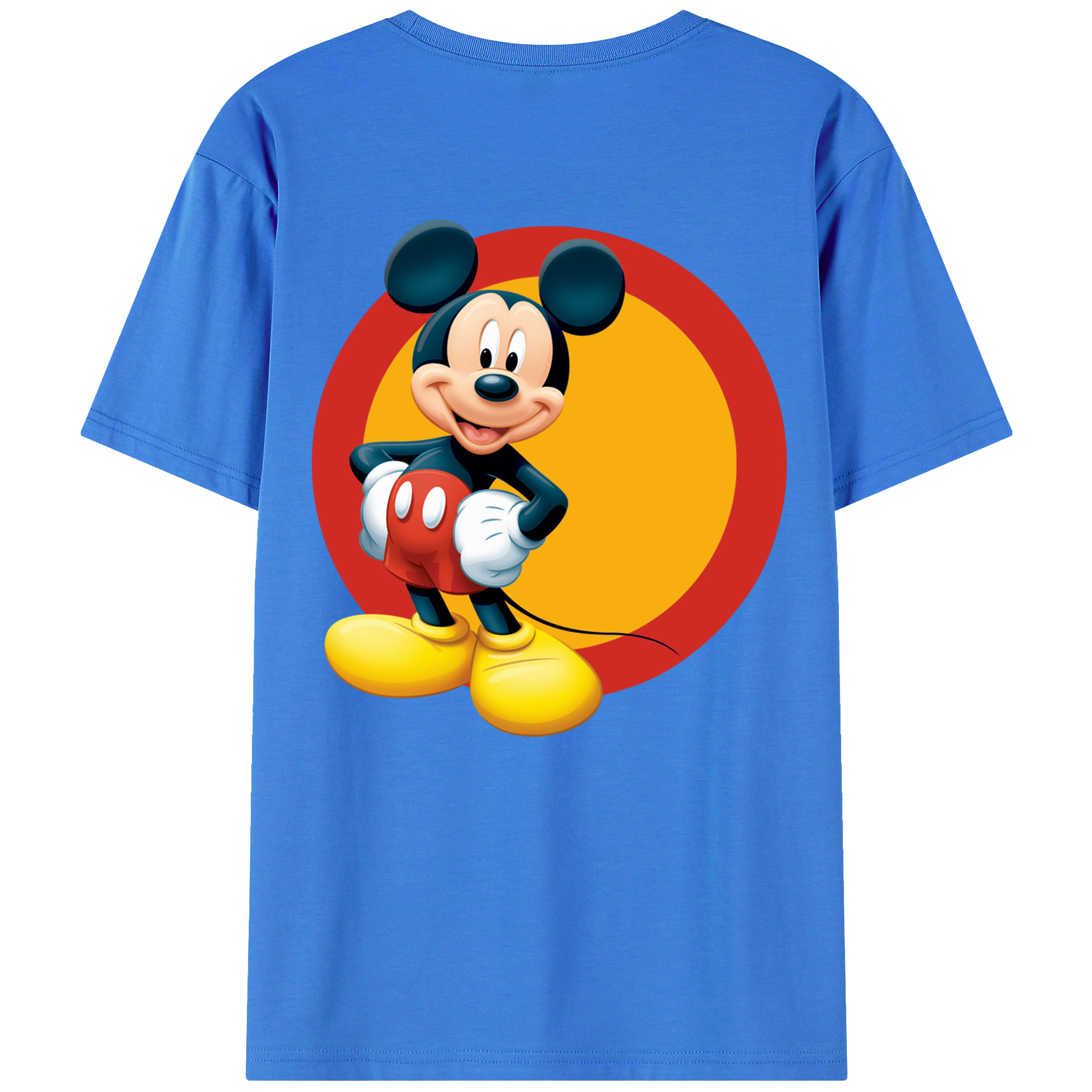 （画像用） ミッキーマウス Mickey Mouse 綿100％半袖Tシャツ（背面プリント）