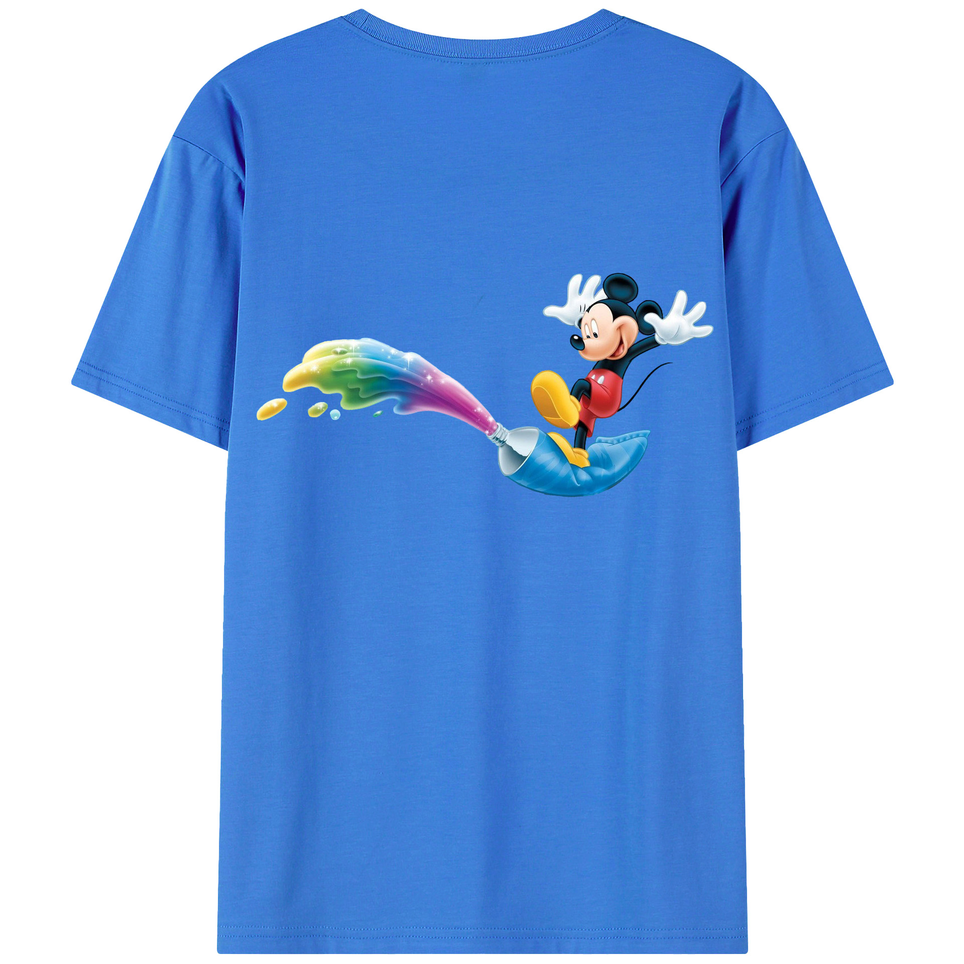 （画像用） ミッキーマウス Mickey Mouse 綿100％半袖Tシャツ（背面プリント）