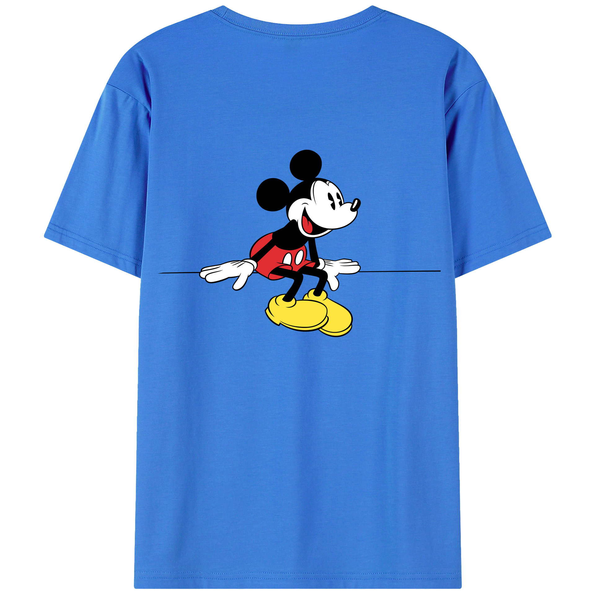 （画像用） ミッキーマウス Mickey Mouse 綿100％半袖Tシャツ（背面プリント）