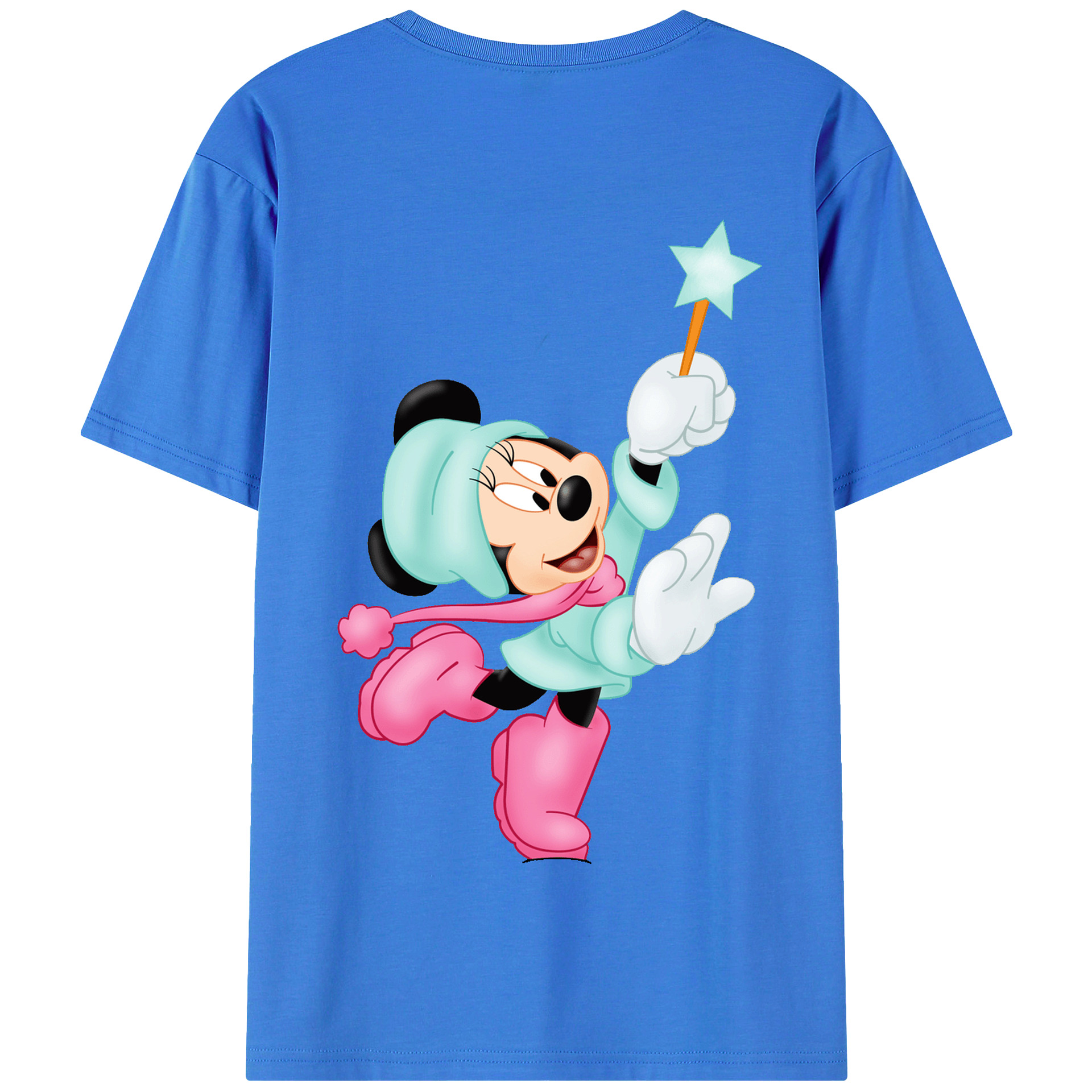 （画像用） ミッキーマウス Mickey Mouse 綿100％半袖Tシャツ（背面プリント）