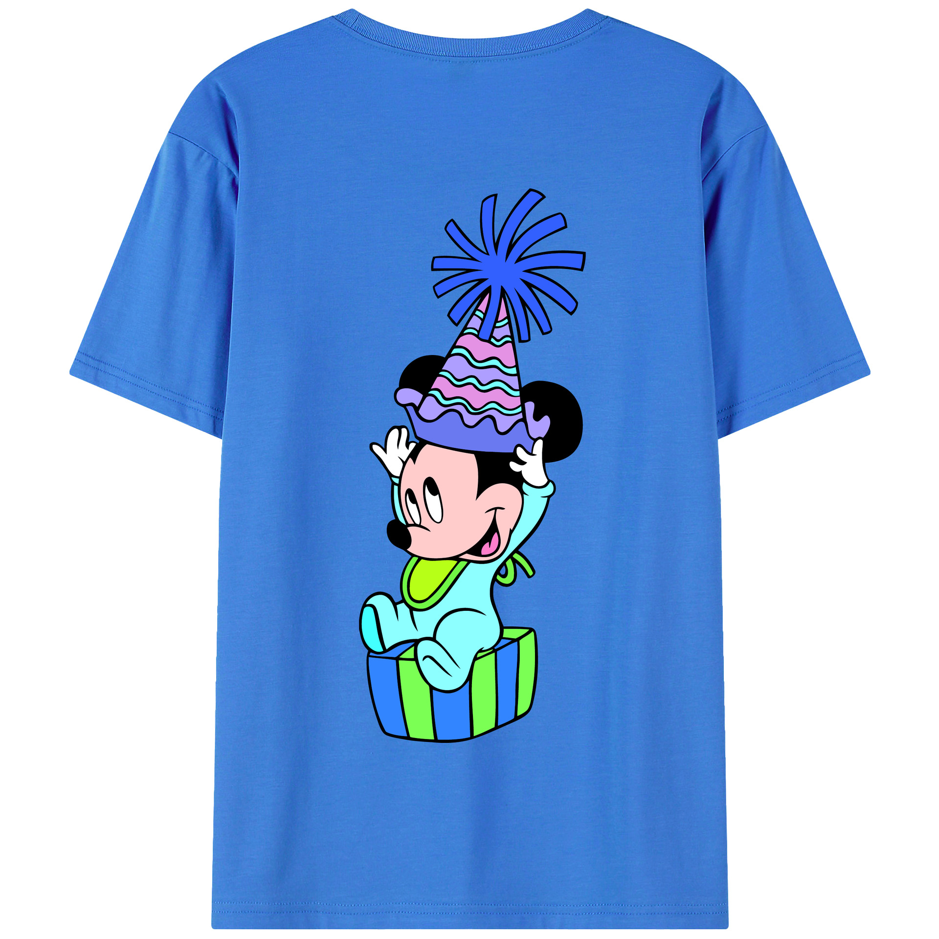 （画像用） ミッキーマウス Mickey Mouse 綿100％半袖Tシャツ（背面プリント）