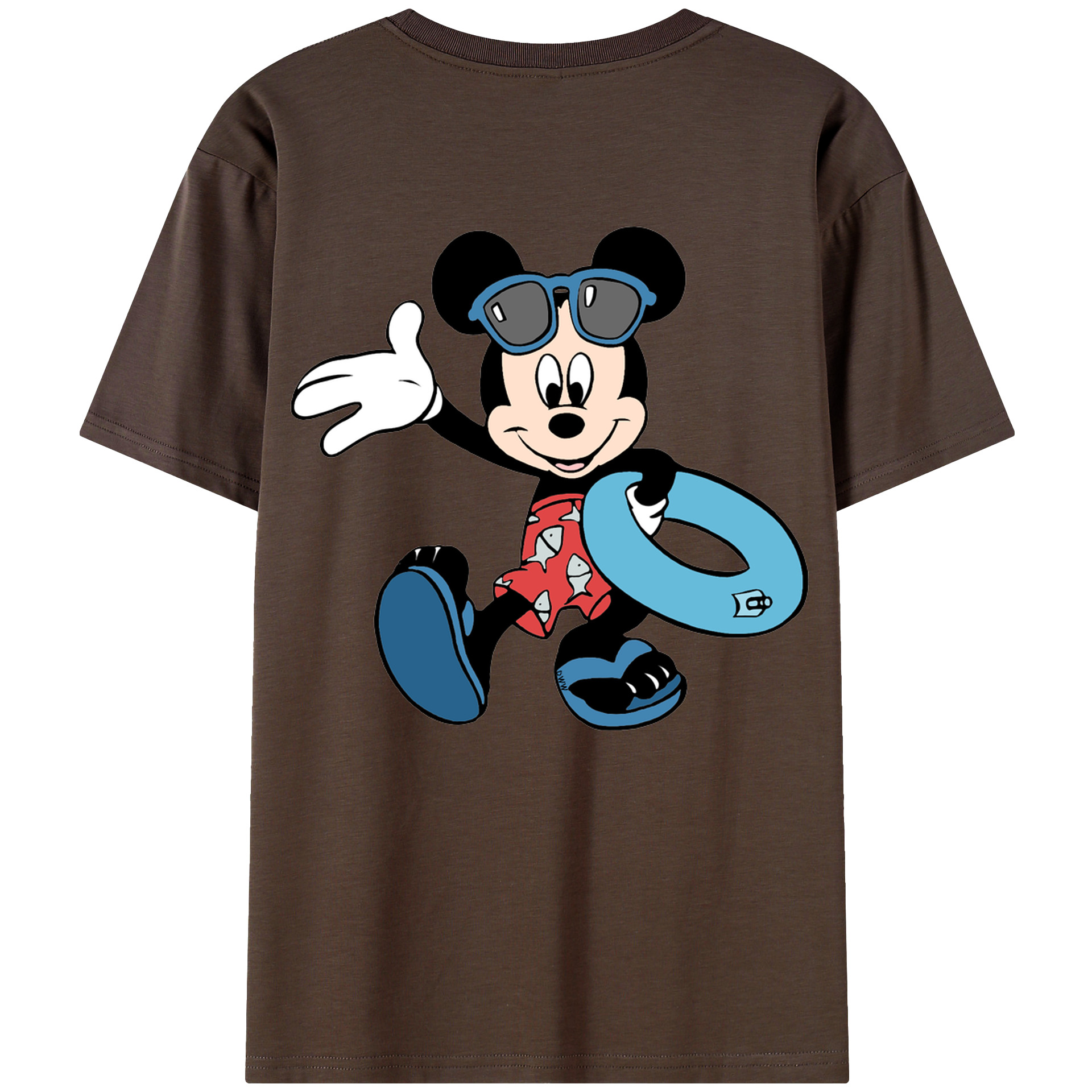 （画像用） ミッキーマウス Mickey Mouse 綿100％半袖Tシャツ（背面プリント）