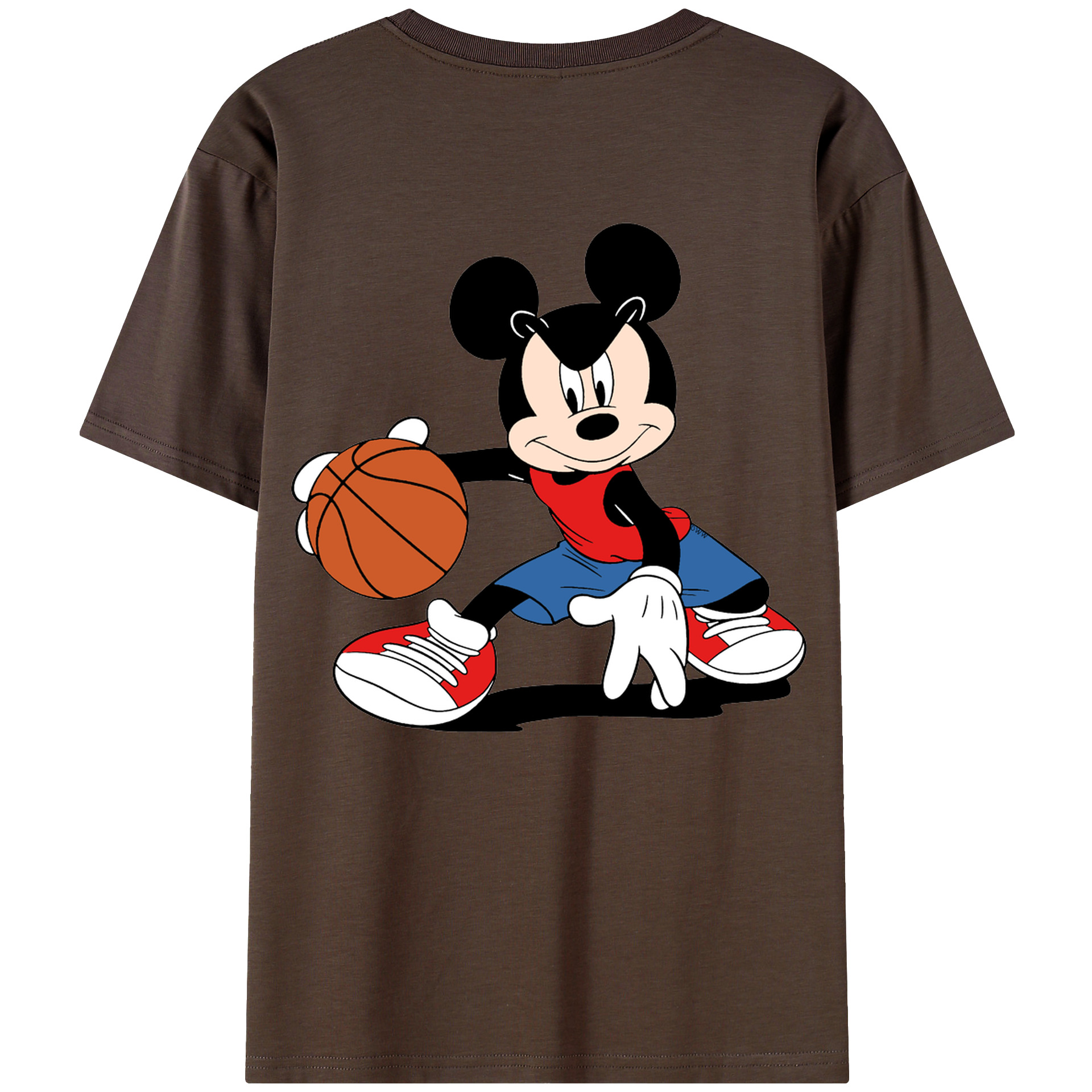 （画像用） ミッキーマウス Mickey Mouse 綿100％半袖Tシャツ（背面プリント）
