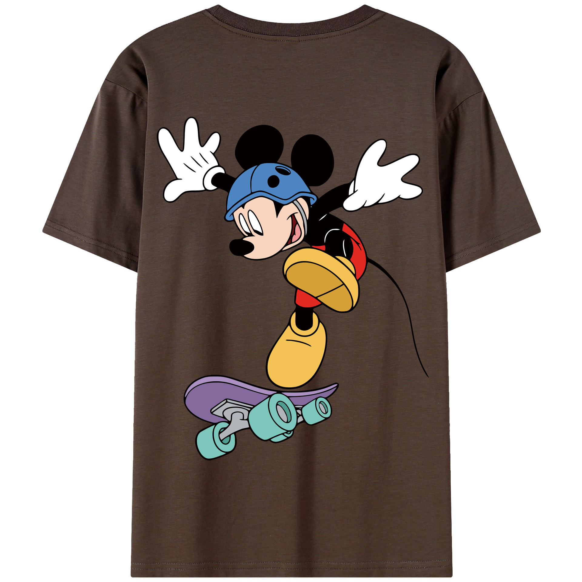 （画像用） ミッキーマウス Mickey Mouse 綿100％半袖Tシャツ（背面プリント）