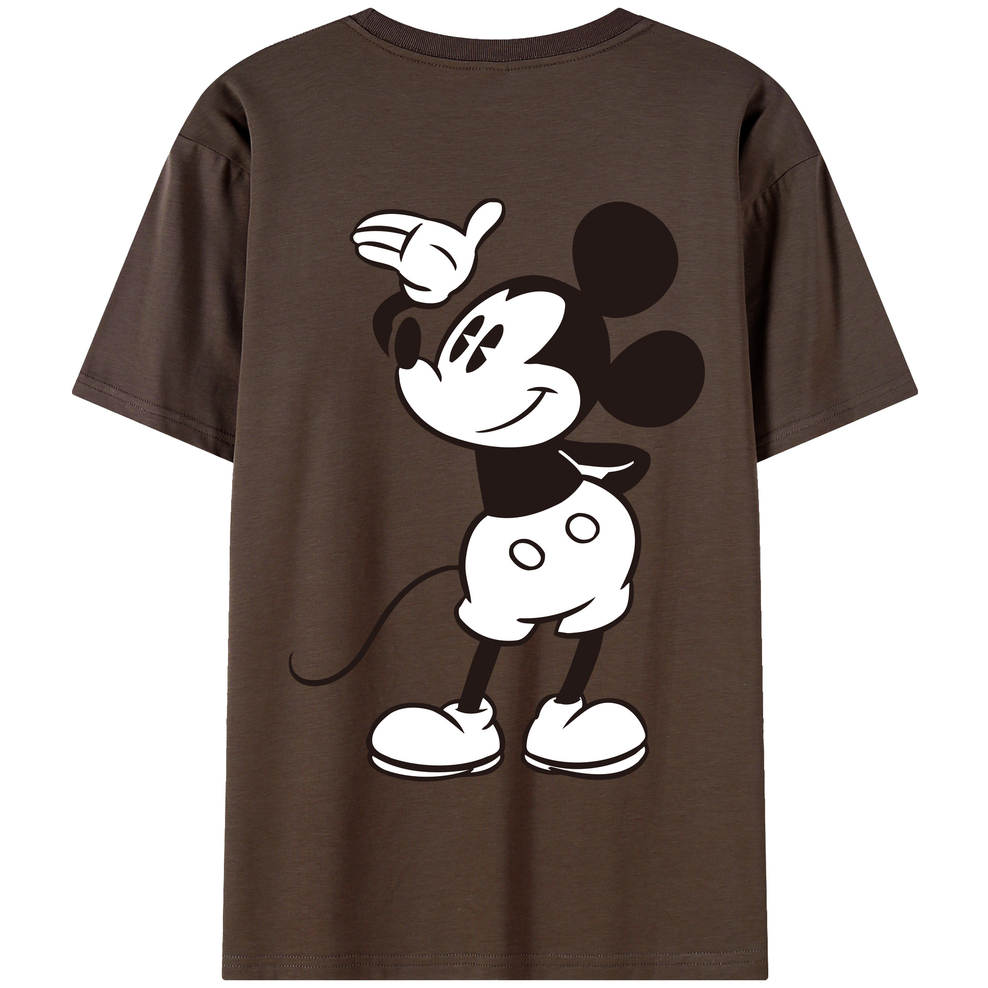 （画像用） ミッキーマウス Mickey Mouse 綿100％半袖Tシャツ（背面プリント）