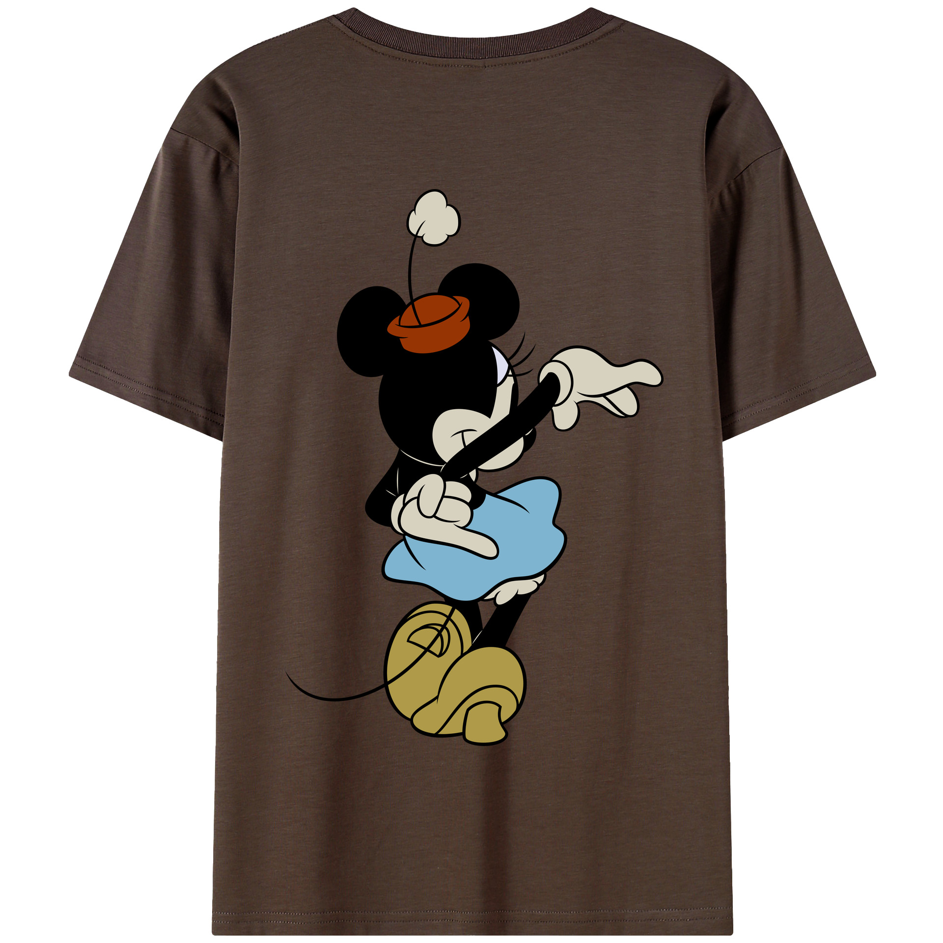 （画像用） ミッキーマウス Mickey Mouse 綿100％半袖Tシャツ（背面プリント）