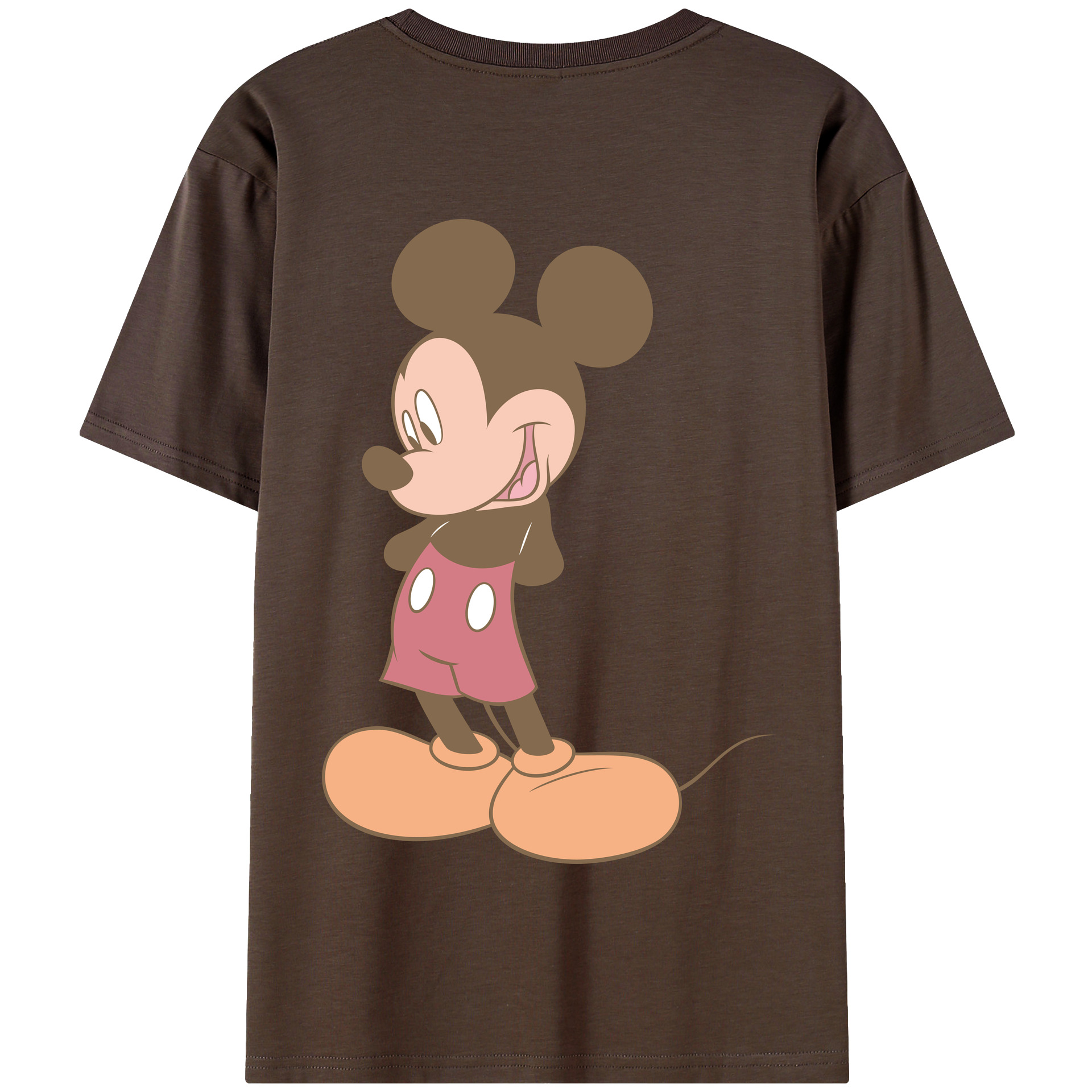 （画像用） ミッキーマウス Mickey Mouse 綿100％半袖Tシャツ（背面プリント）