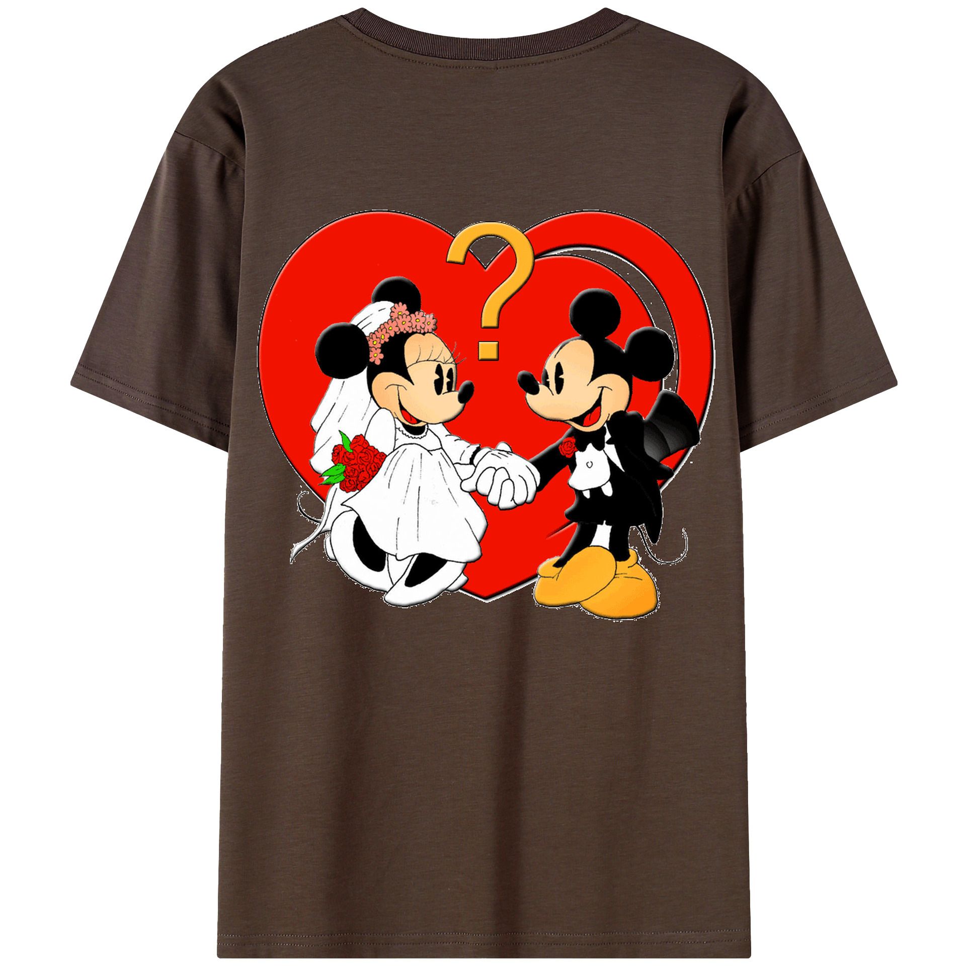 （画像用） ミッキーマウス Mickey Mouse 綿100％半袖Tシャツ（背面プリント）