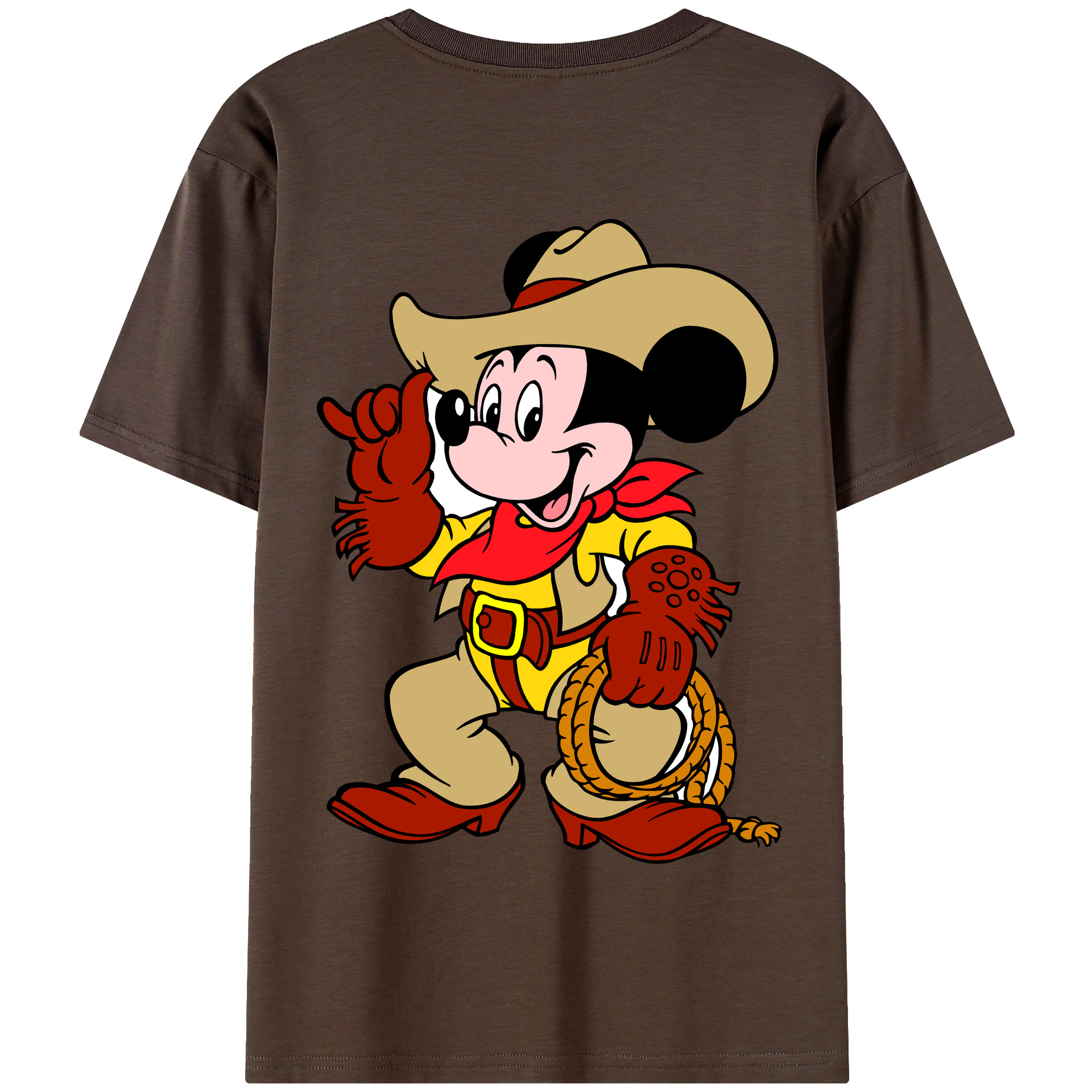 （画像用） ミッキーマウス Mickey Mouse 綿100％半袖Tシャツ（背面プリント）