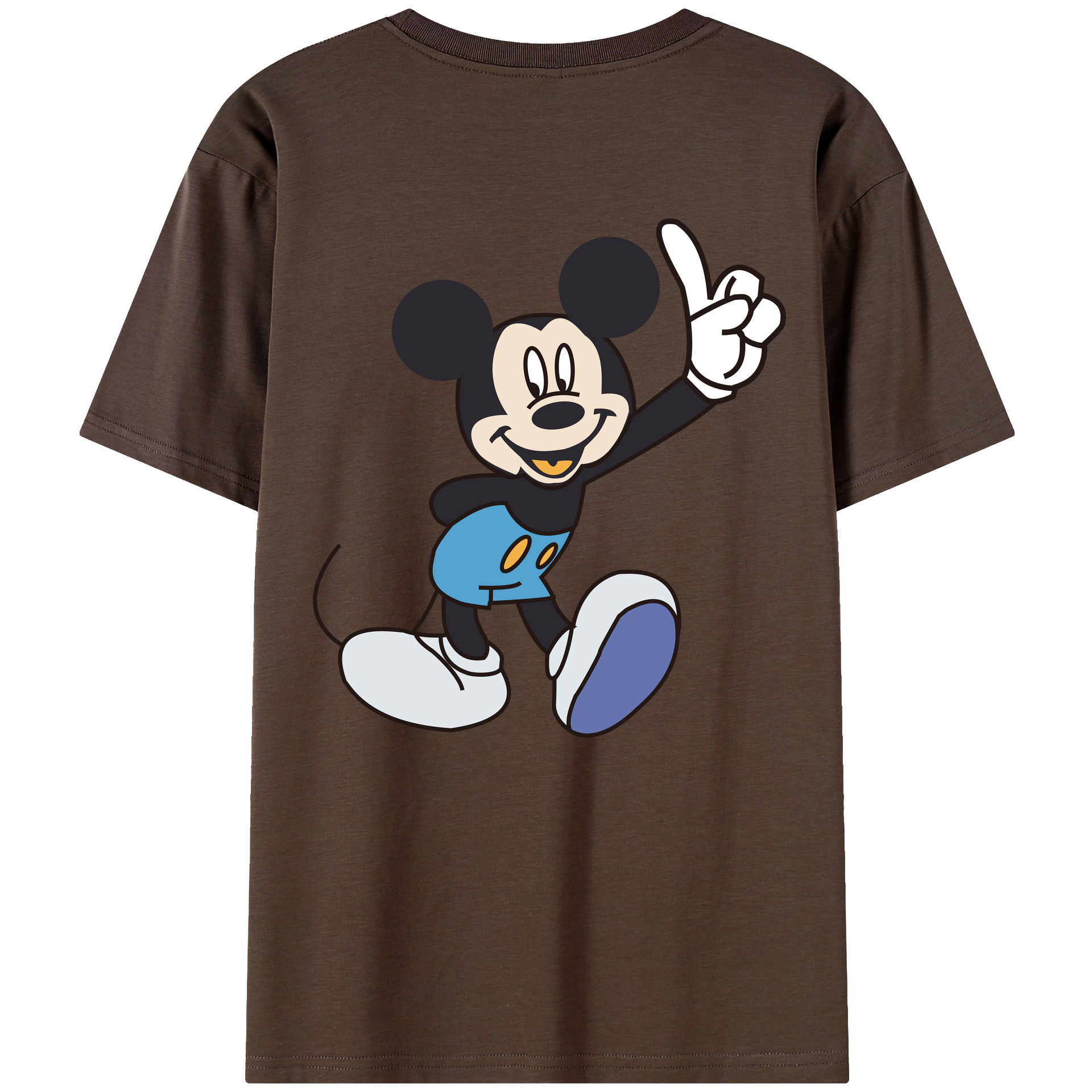 （画像用） ミッキーマウス Mickey Mouse 綿100％半袖Tシャツ（背面プリント）