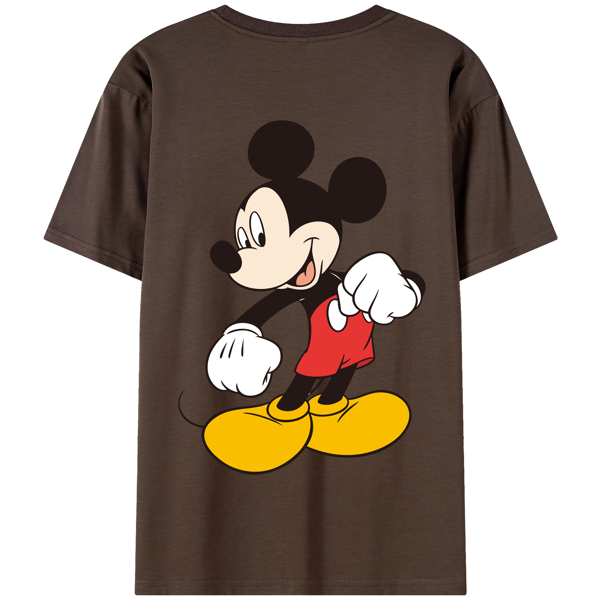 （画像用） ミッキーマウス Mickey Mouse 綿100％半袖Tシャツ（背面プリント）