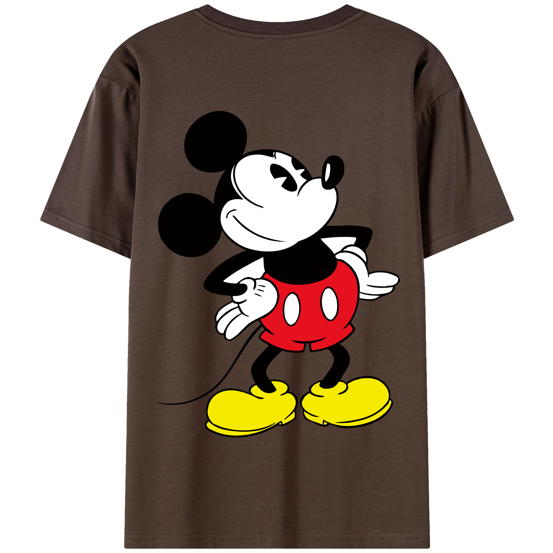 （画像用） ミッキーマウス Mickey Mouse 綿100％半袖Tシャツ（背面プリント）