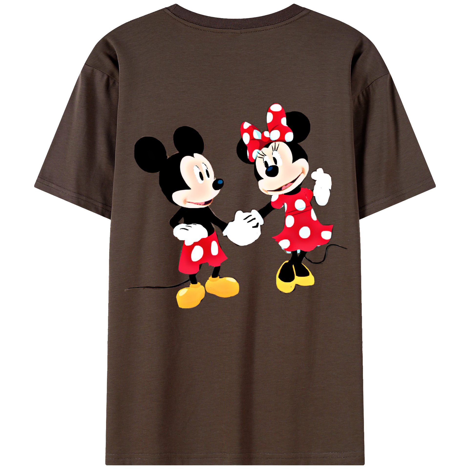 （画像用） ミッキーマウス Mickey Mouse 綿100％半袖Tシャツ（背面プリント）