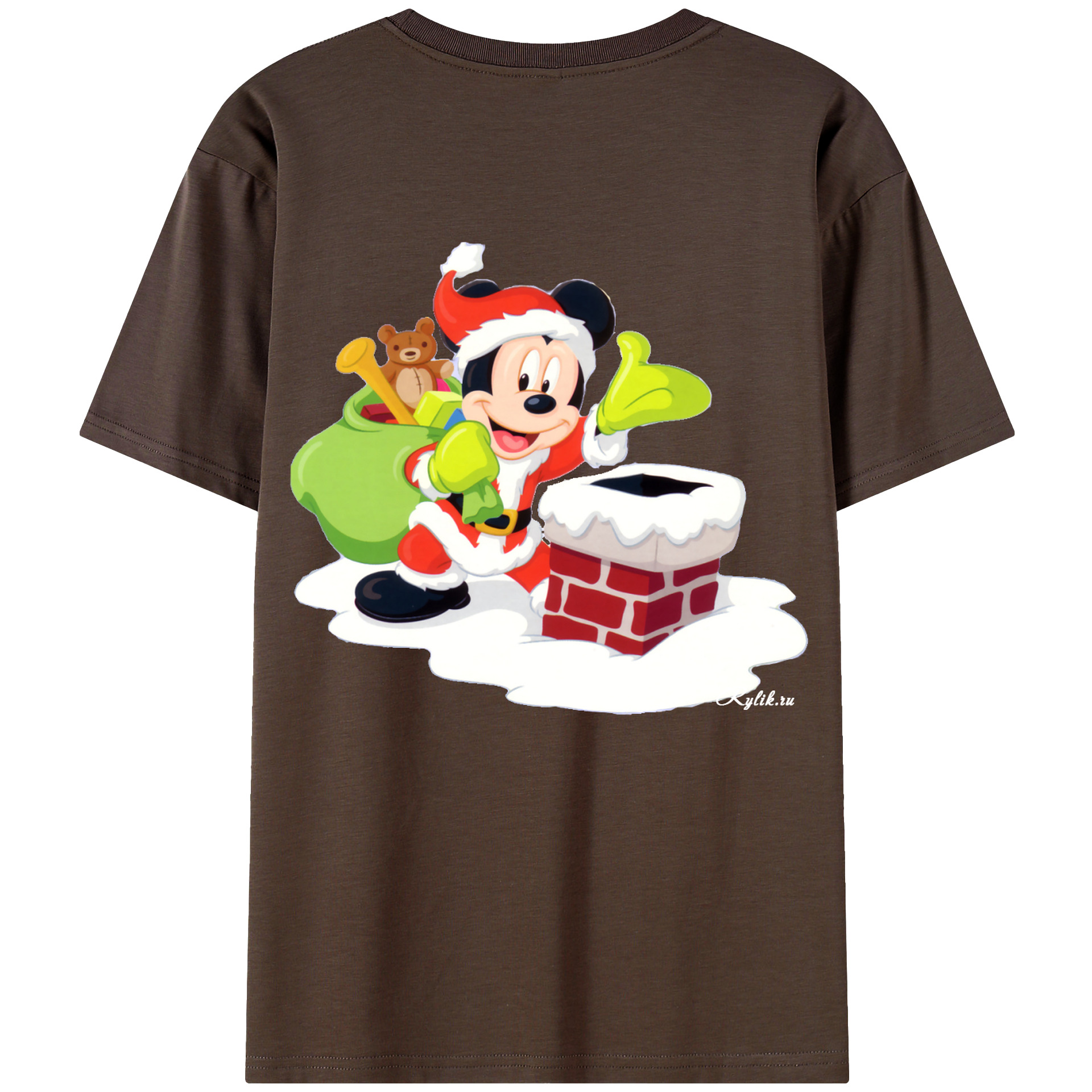 （画像用） ミッキーマウス Mickey Mouse 綿100％半袖Tシャツ（背面プリント）