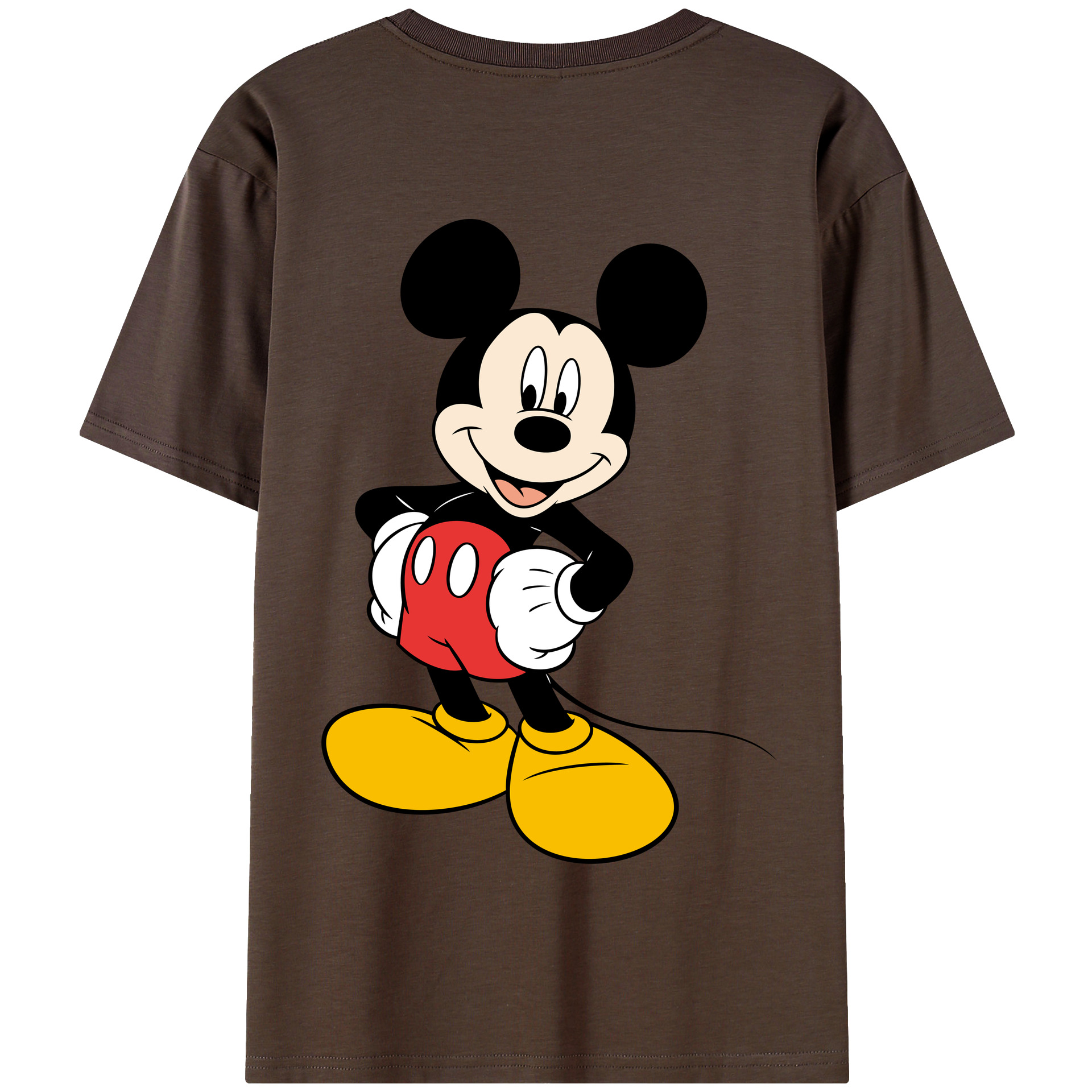 （画像用） ミッキーマウス Mickey Mouse 綿100％半袖Tシャツ（背面プリント）