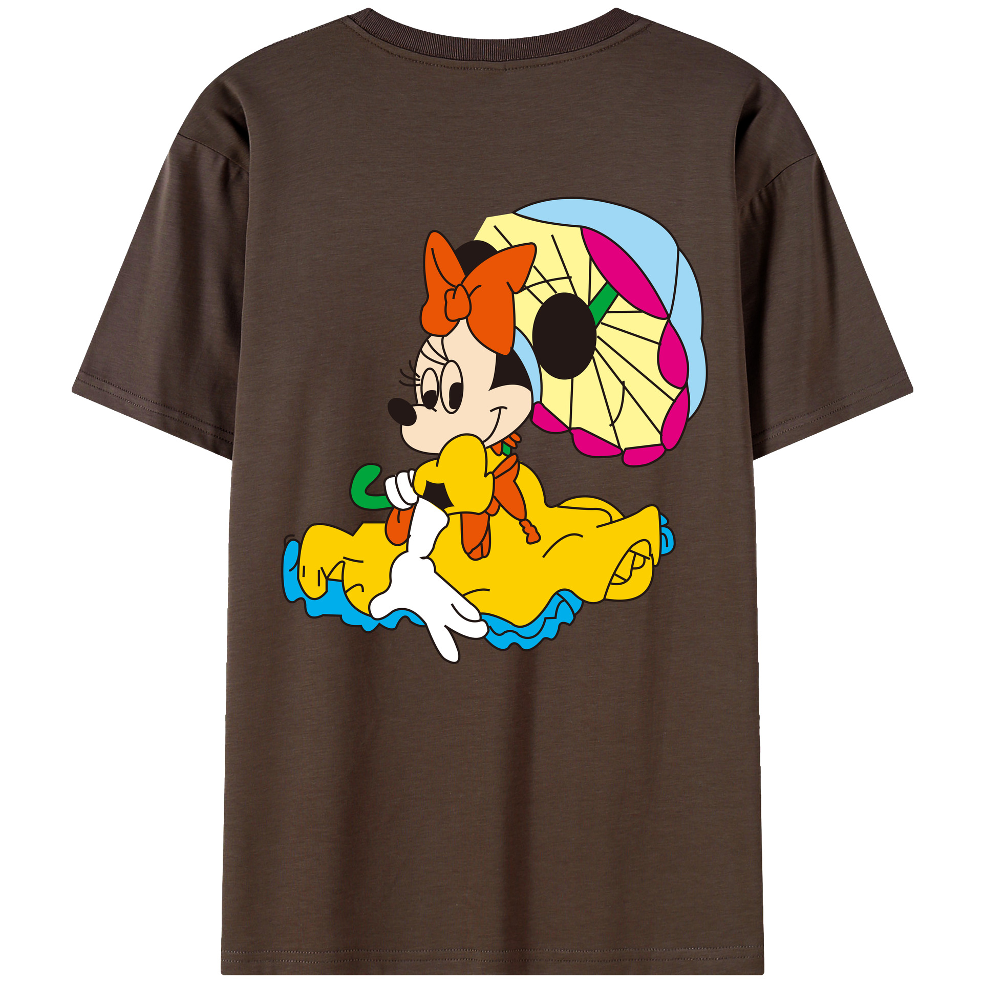 （画像用） ミッキーマウス Mickey Mouse 綿100％半袖Tシャツ（背面プリント）
