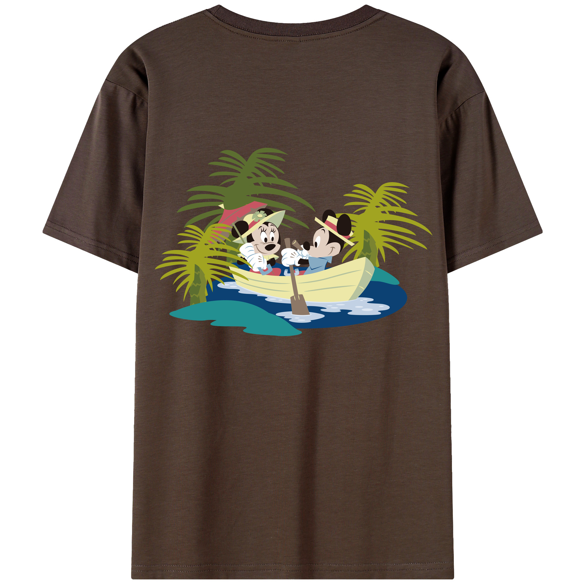 （画像用） ミッキーマウス Mickey Mouse 綿100％半袖Tシャツ（背面プリント）