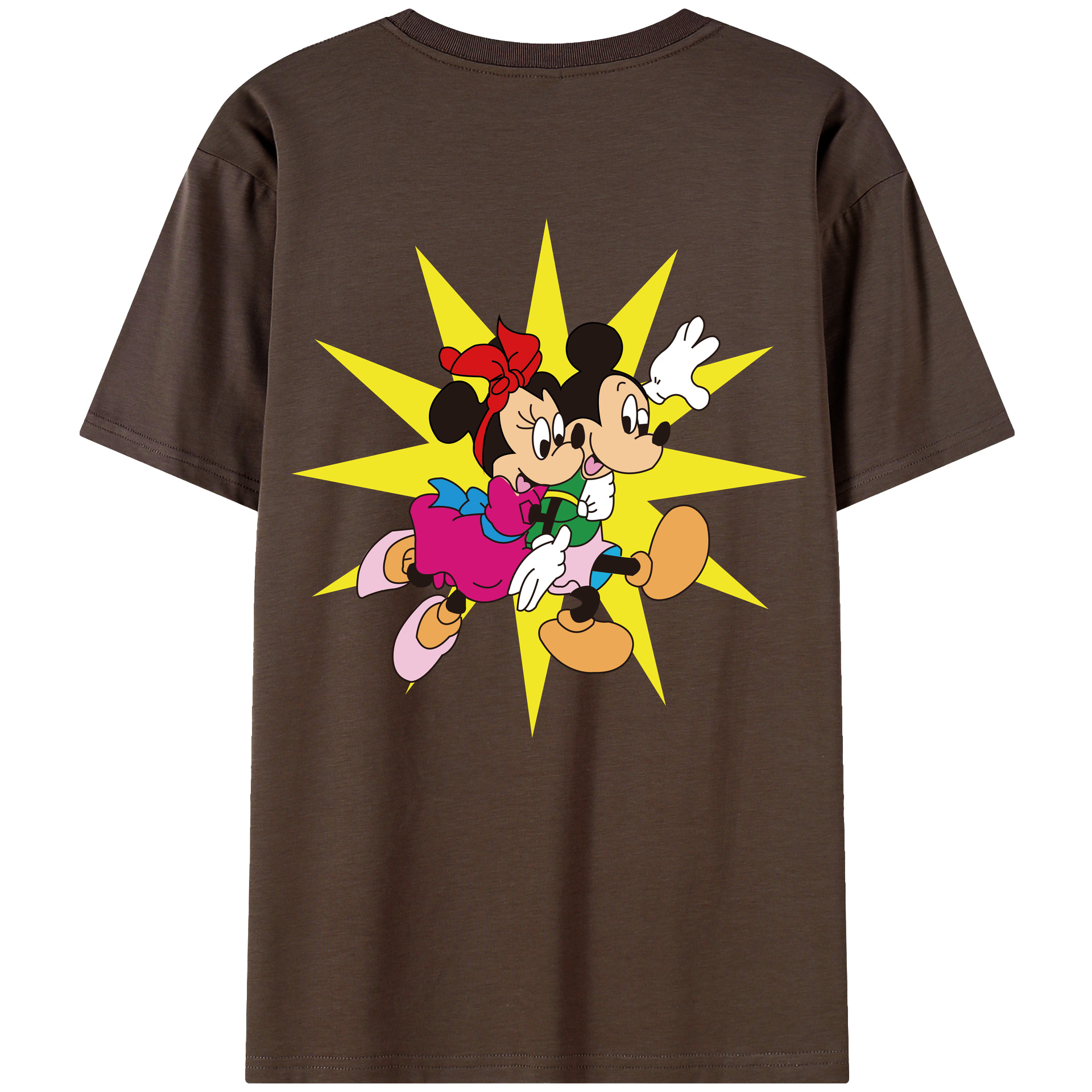 （画像用） ミッキーマウス Mickey Mouse 綿100％半袖Tシャツ（背面プリント）