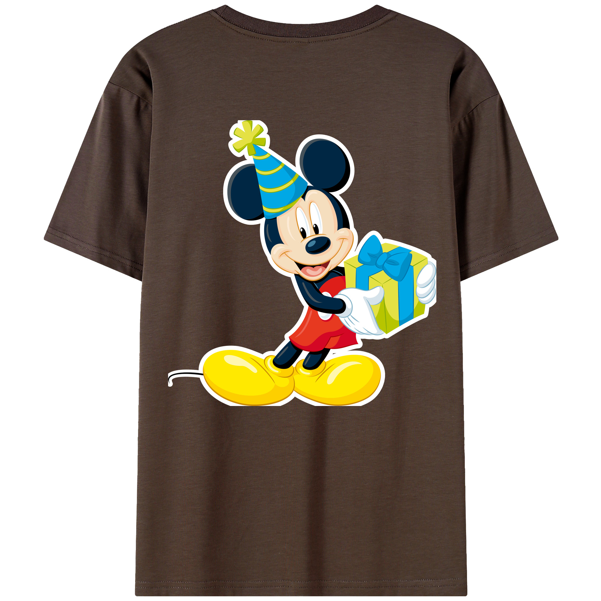 （画像用） ミッキーマウス Mickey Mouse 綿100％半袖Tシャツ（背面プリント）