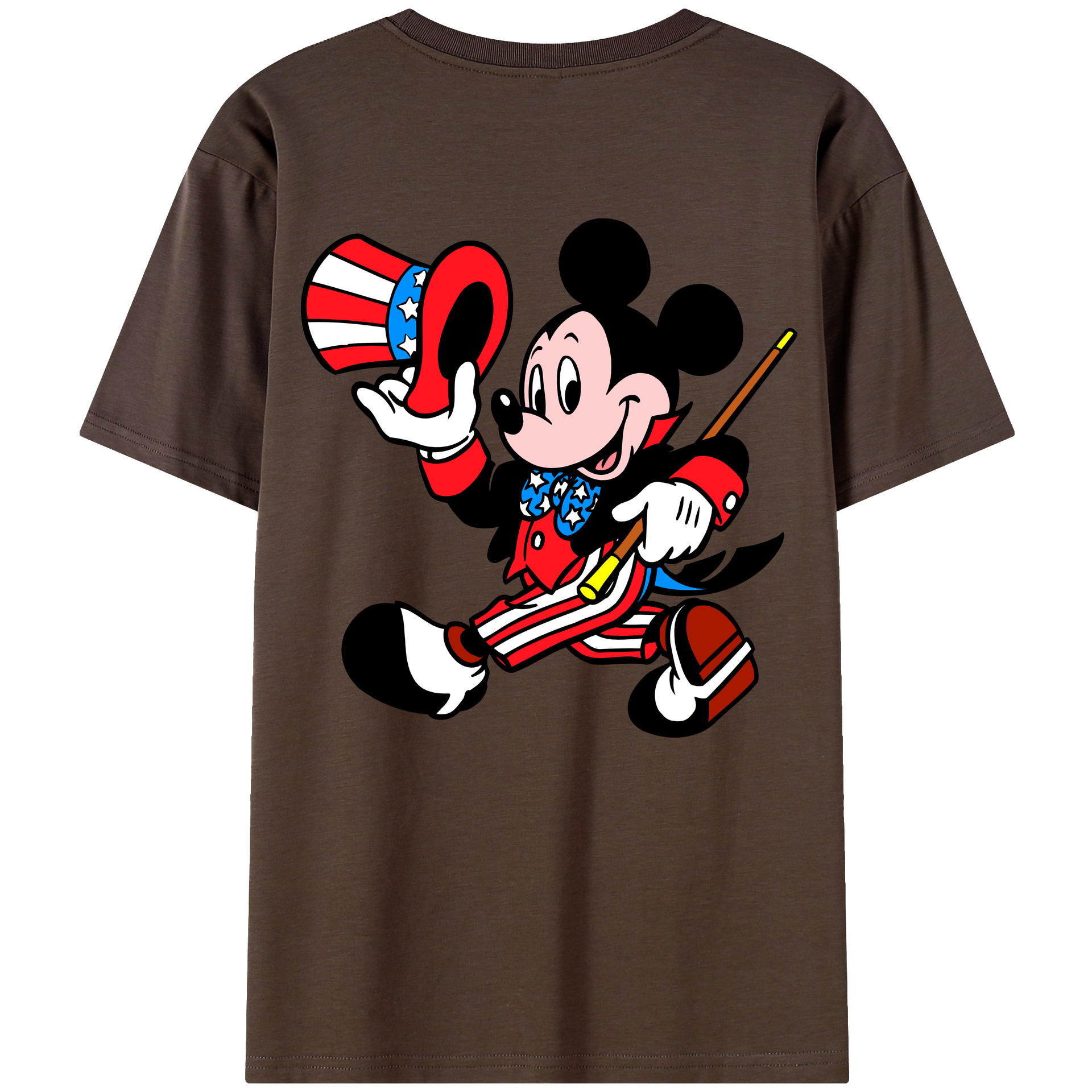 （画像用） ミッキーマウス Mickey Mouse 綿100％半袖Tシャツ（背面プリント）