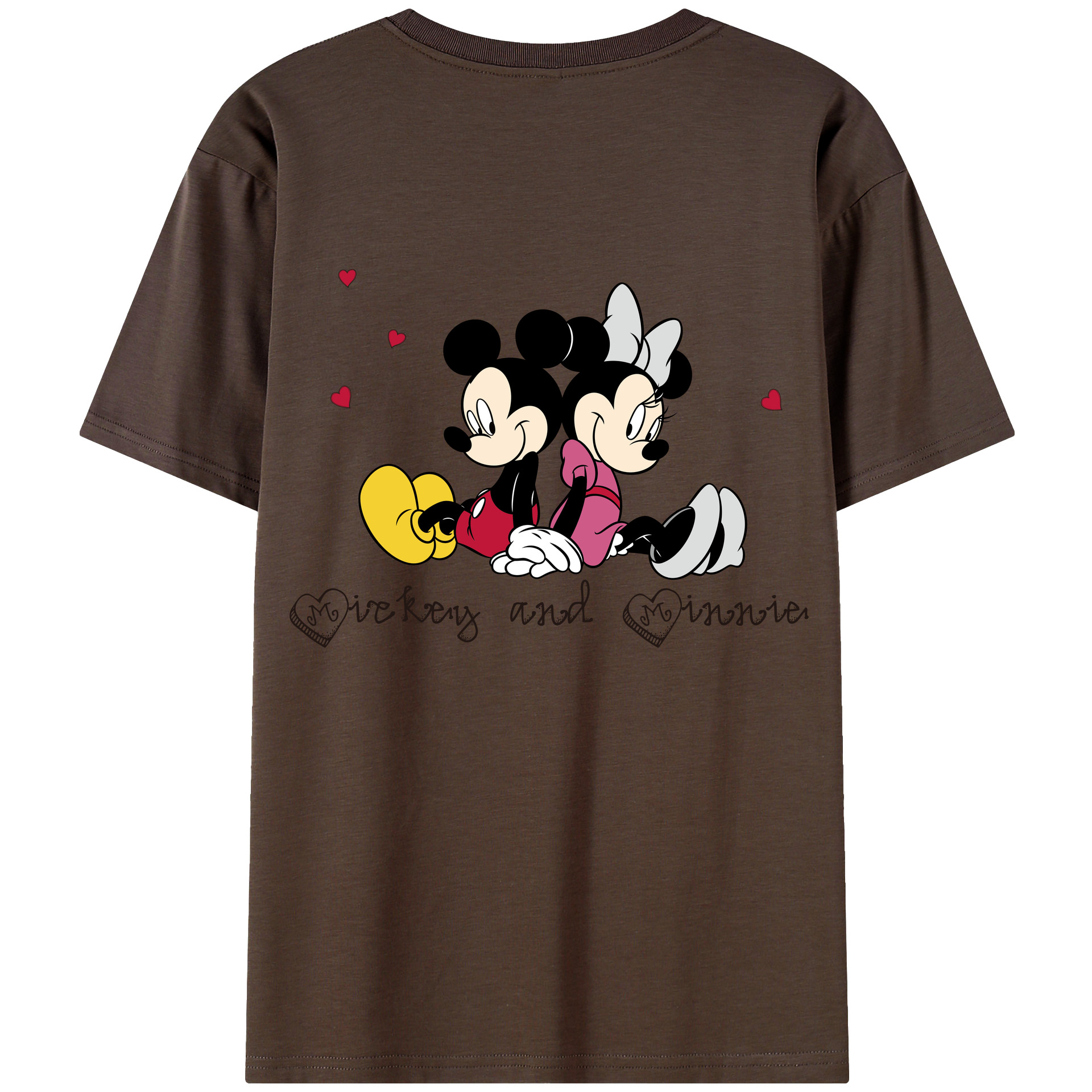 （画像用） ミッキーマウス Mickey Mouse 綿100％半袖Tシャツ（背面プリント）