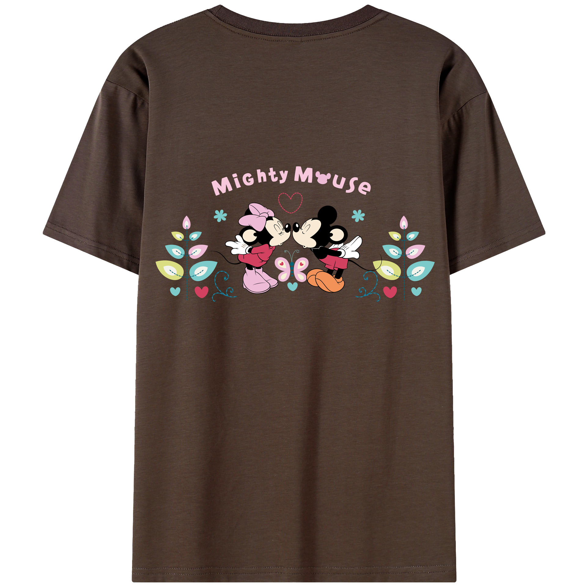 （画像用） ミッキーマウス Mickey Mouse 綿100％半袖Tシャツ（背面プリント）