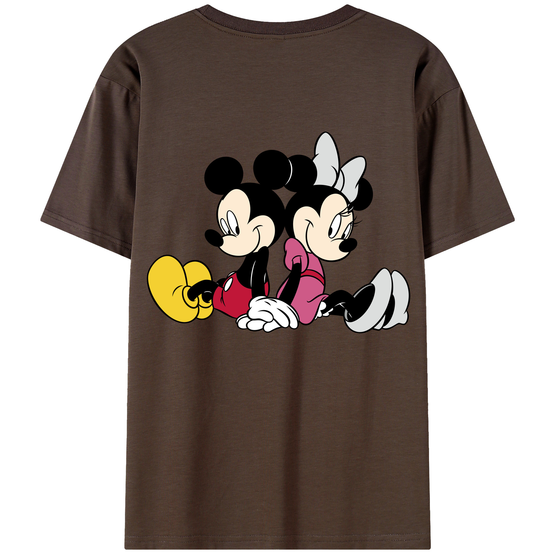 （画像用） ミッキーマウス Mickey Mouse 綿100％半袖Tシャツ（背面プリント）