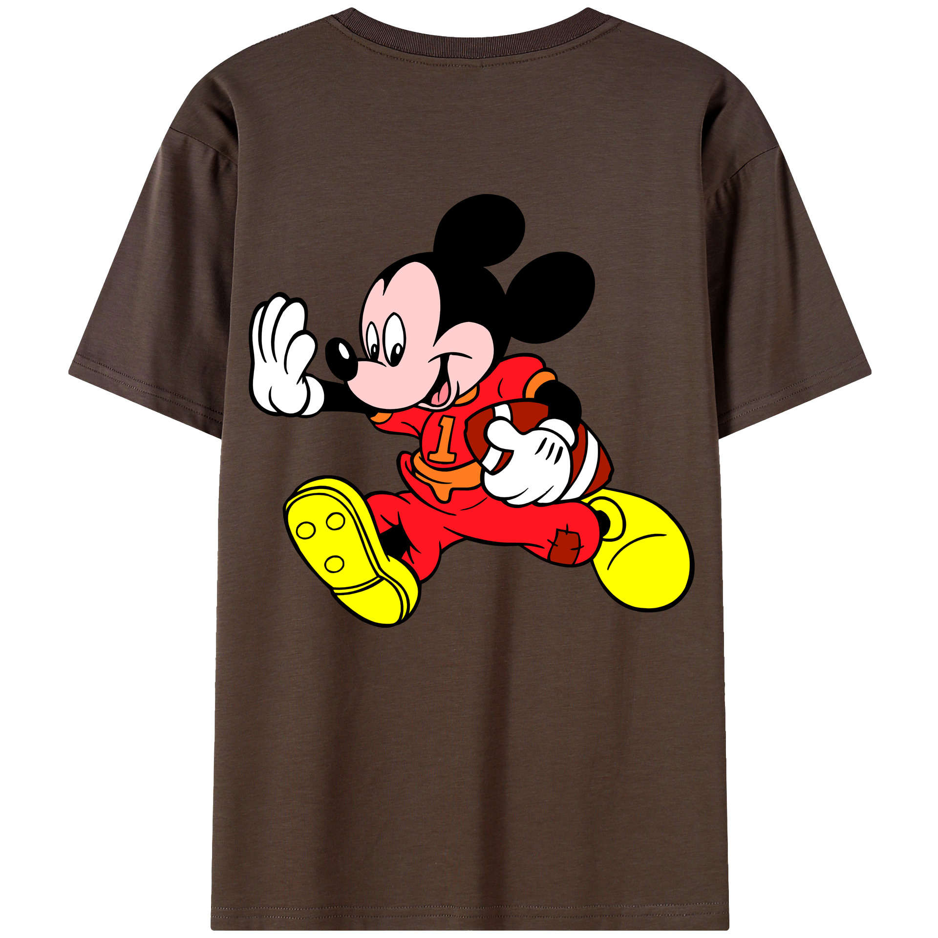 （画像用） ミッキーマウス Mickey Mouse 綿100％半袖Tシャツ（背面プリント）