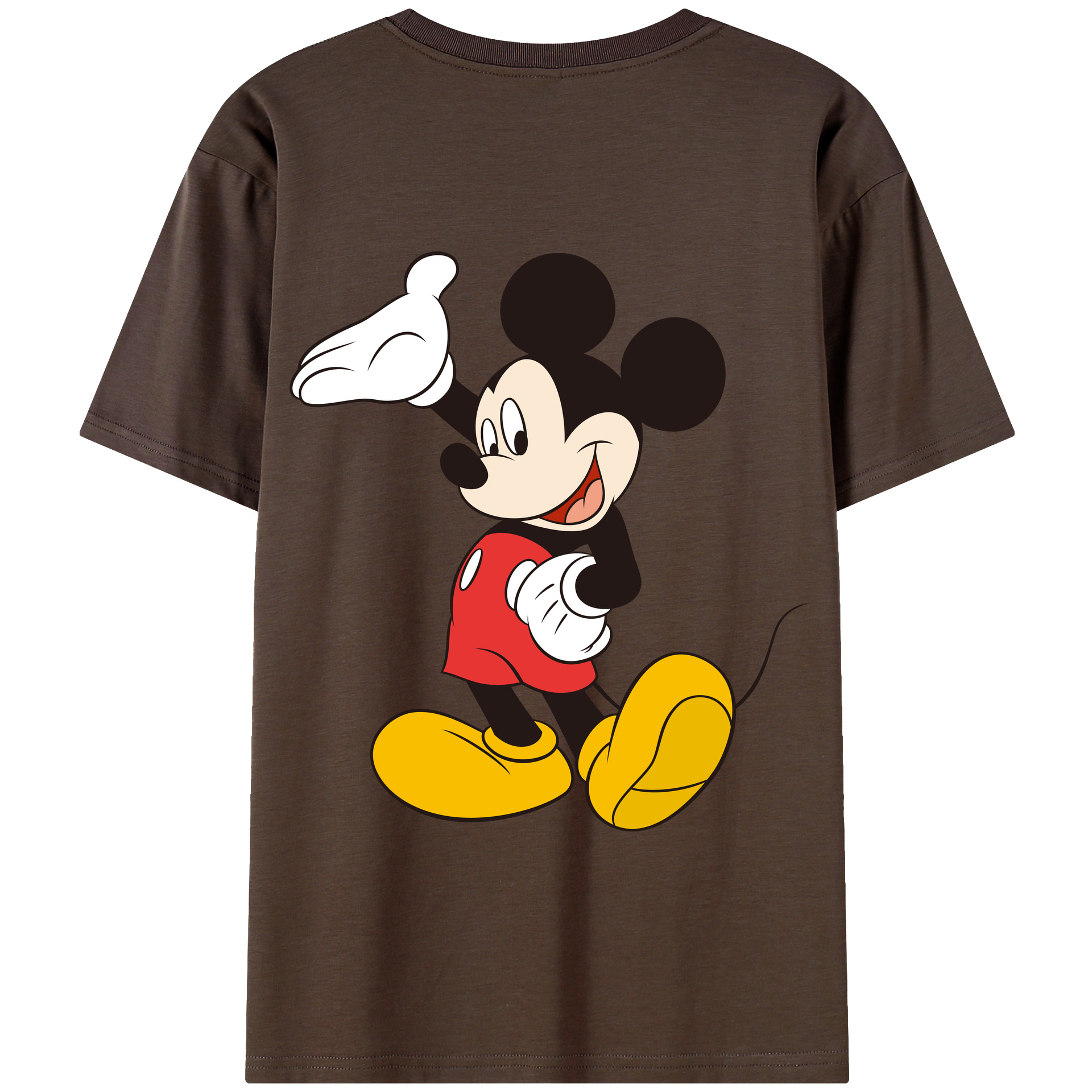 （画像用） ミッキーマウス Mickey Mouse 綿100％半袖Tシャツ（背面プリント）