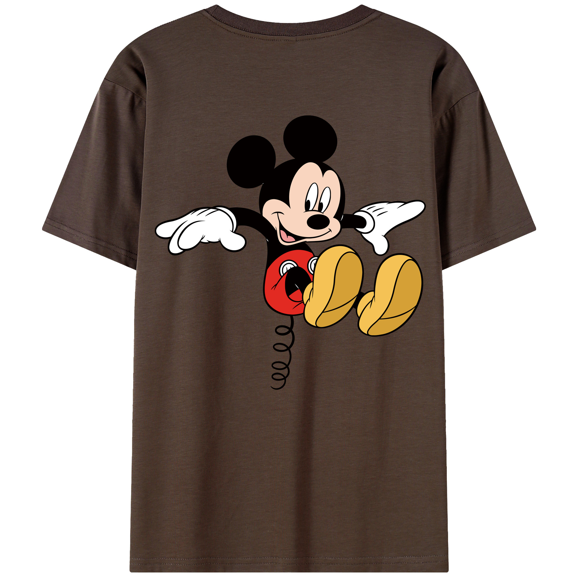 （画像用） ミッキーマウス Mickey Mouse 綿100％半袖Tシャツ（背面プリント）