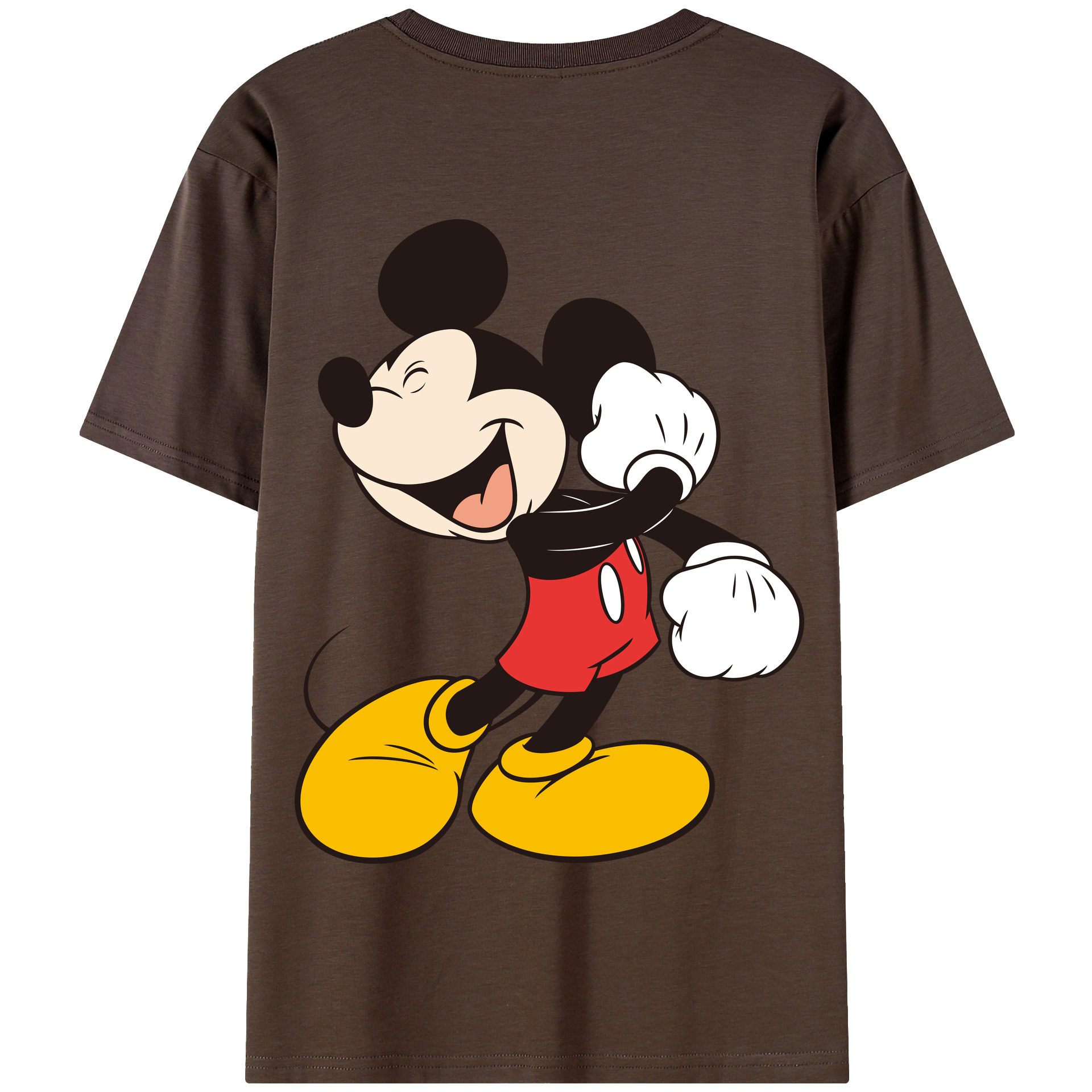 （画像用） ミッキーマウス Mickey Mouse 綿100％半袖Tシャツ（背面プリント）