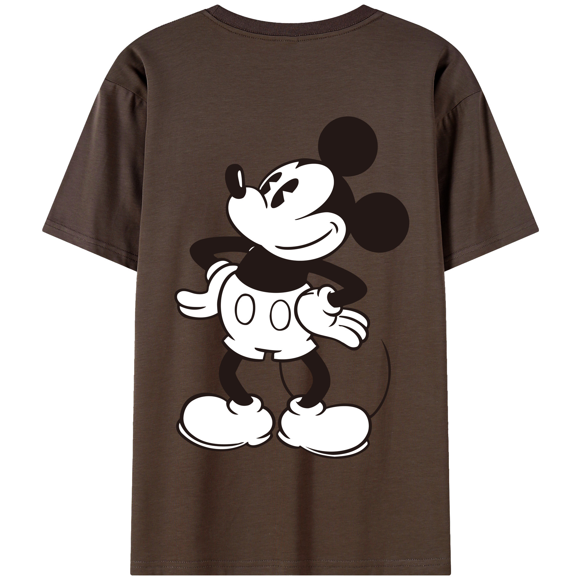（画像用） ミッキーマウス Mickey Mouse 綿100％半袖Tシャツ（背面プリント）