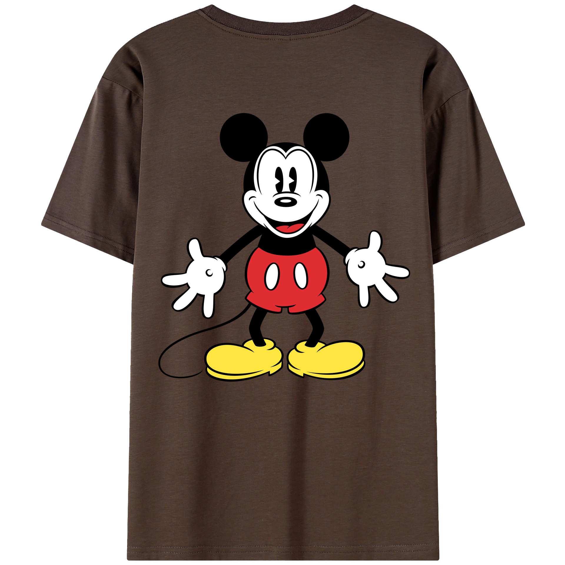 （画像用） ミッキーマウス Mickey Mouse 綿100％半袖Tシャツ（背面プリント）