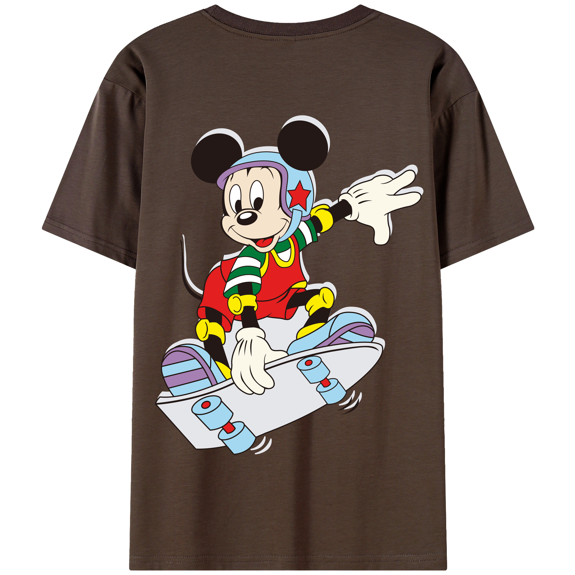 （画像用） ミッキーマウス Mickey Mouse 綿100％半袖Tシャツ（背面プリント）