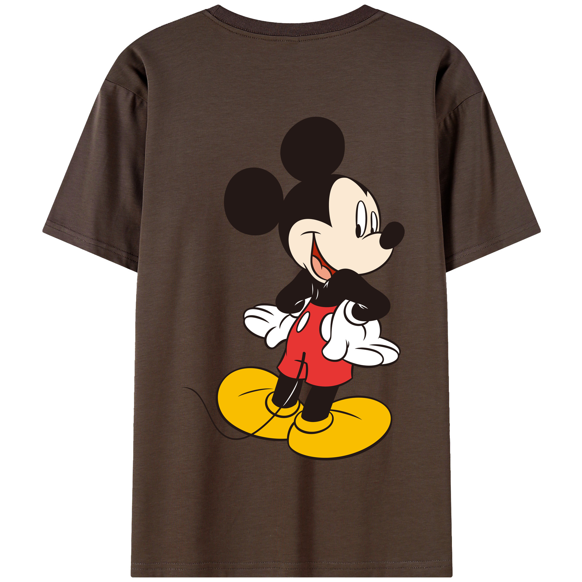 （画像用） ミッキーマウス Mickey Mouse 綿100％半袖Tシャツ（背面プリント）