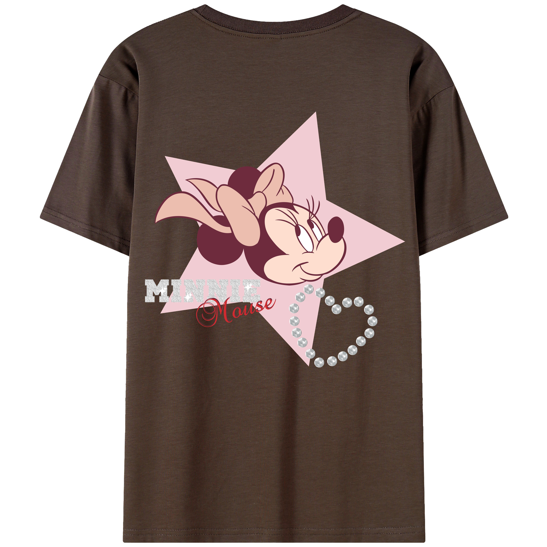 （画像用） ミッキーマウス Mickey Mouse 綿100％半袖Tシャツ（背面プリント）