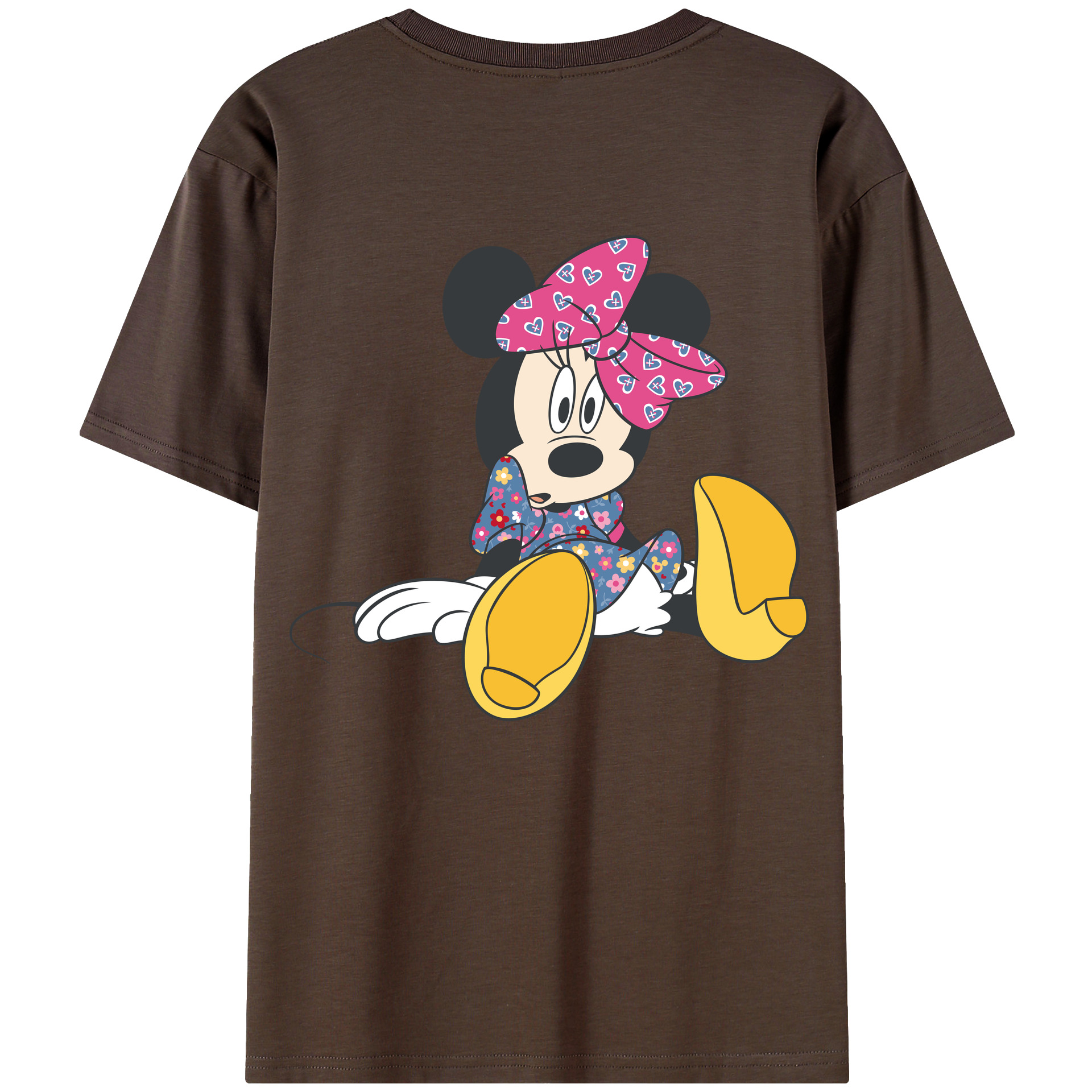 （画像用） ミッキーマウス Mickey Mouse 綿100％半袖Tシャツ（背面プリント）