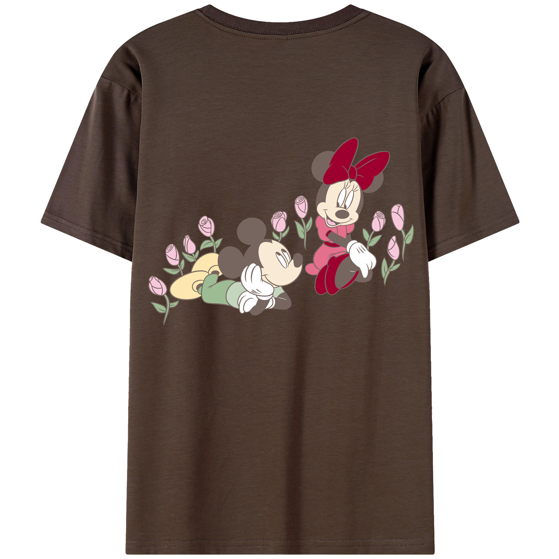 （画像用） ミッキーマウス Mickey Mouse 綿100％半袖Tシャツ（背面プリント）