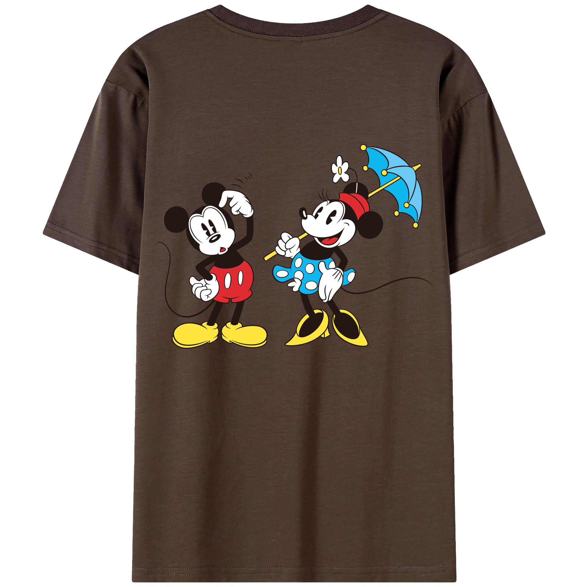 （画像用） ミッキーマウス Mickey Mouse 綿100％半袖Tシャツ（背面プリント）