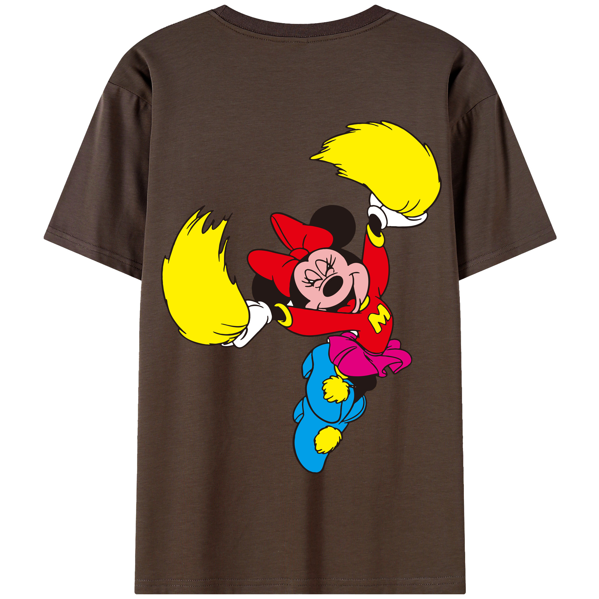 （画像用） ミッキーマウス Mickey Mouse 綿100％半袖Tシャツ（背面プリント）