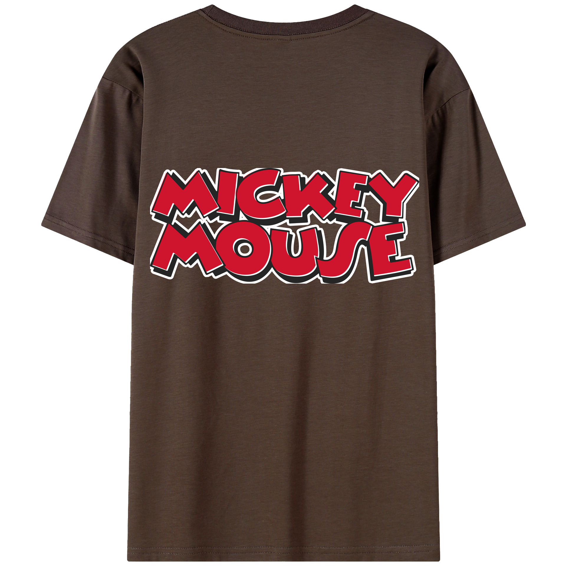 （画像用） ミッキーマウス Mickey Mouse 綿100％半袖Tシャツ（背面プリント）