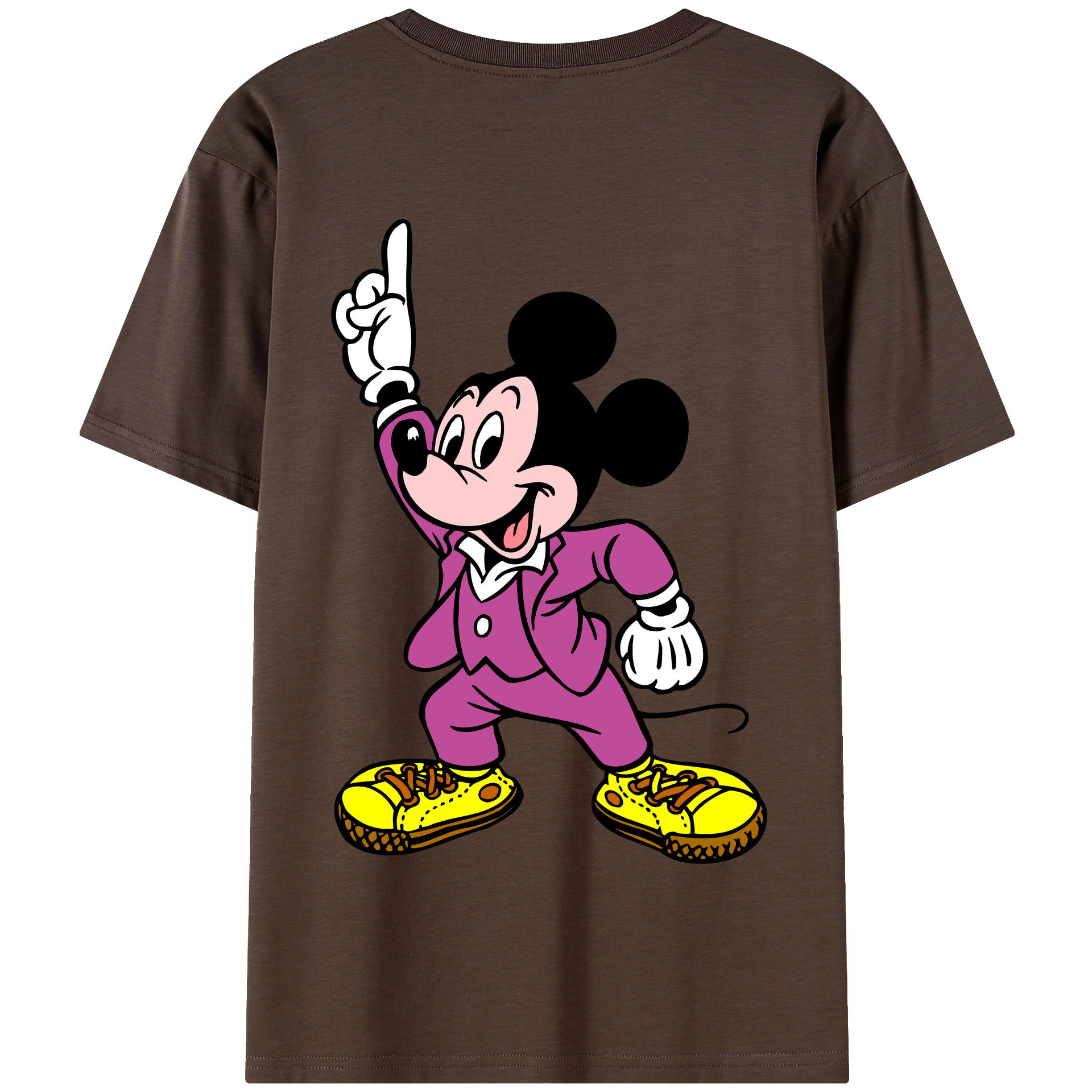 （画像用） ミッキーマウス Mickey Mouse 綿100％半袖Tシャツ（背面プリント）